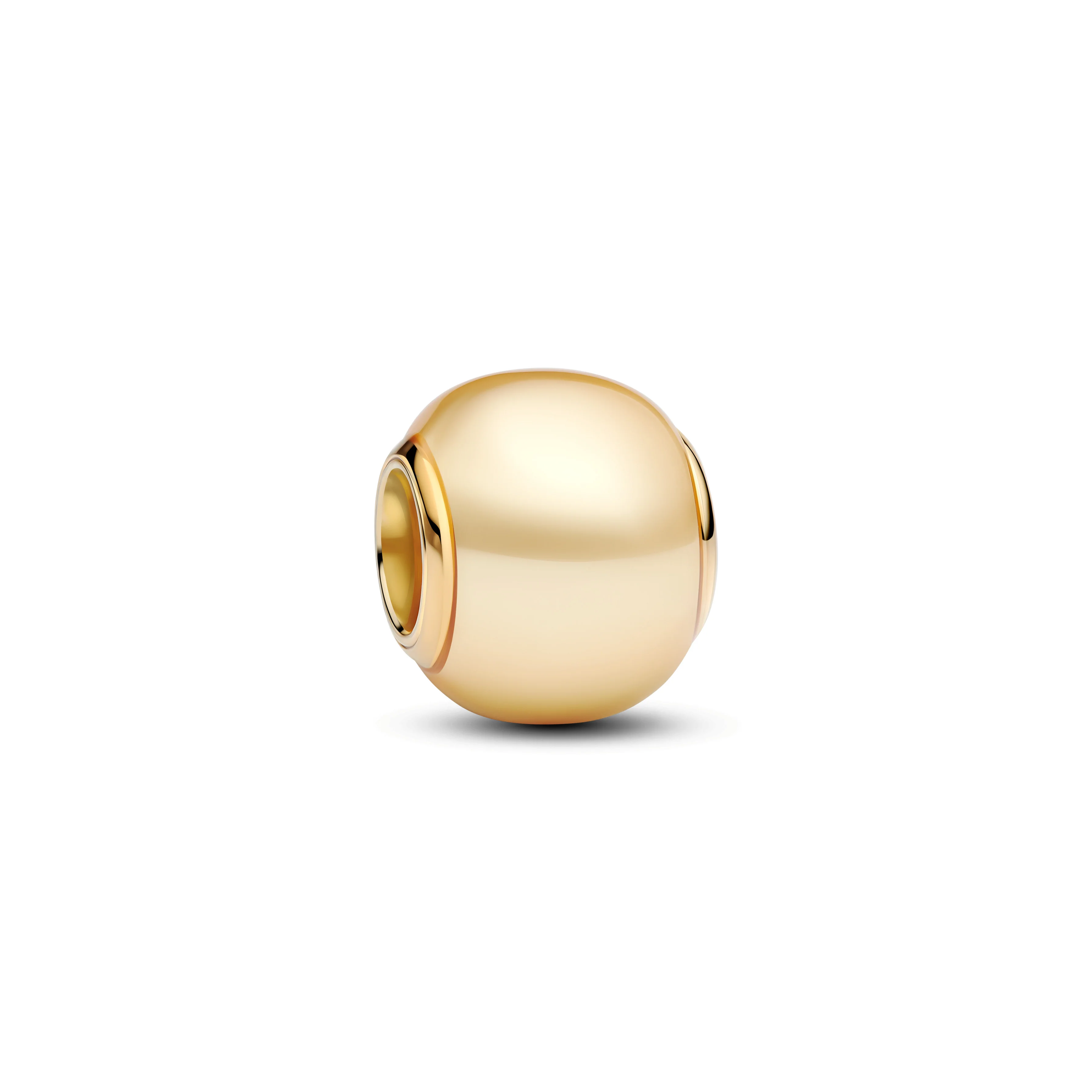 14K Gold-Plated Charm With Yellow Lacquered Artificial Pearl - Image 4
