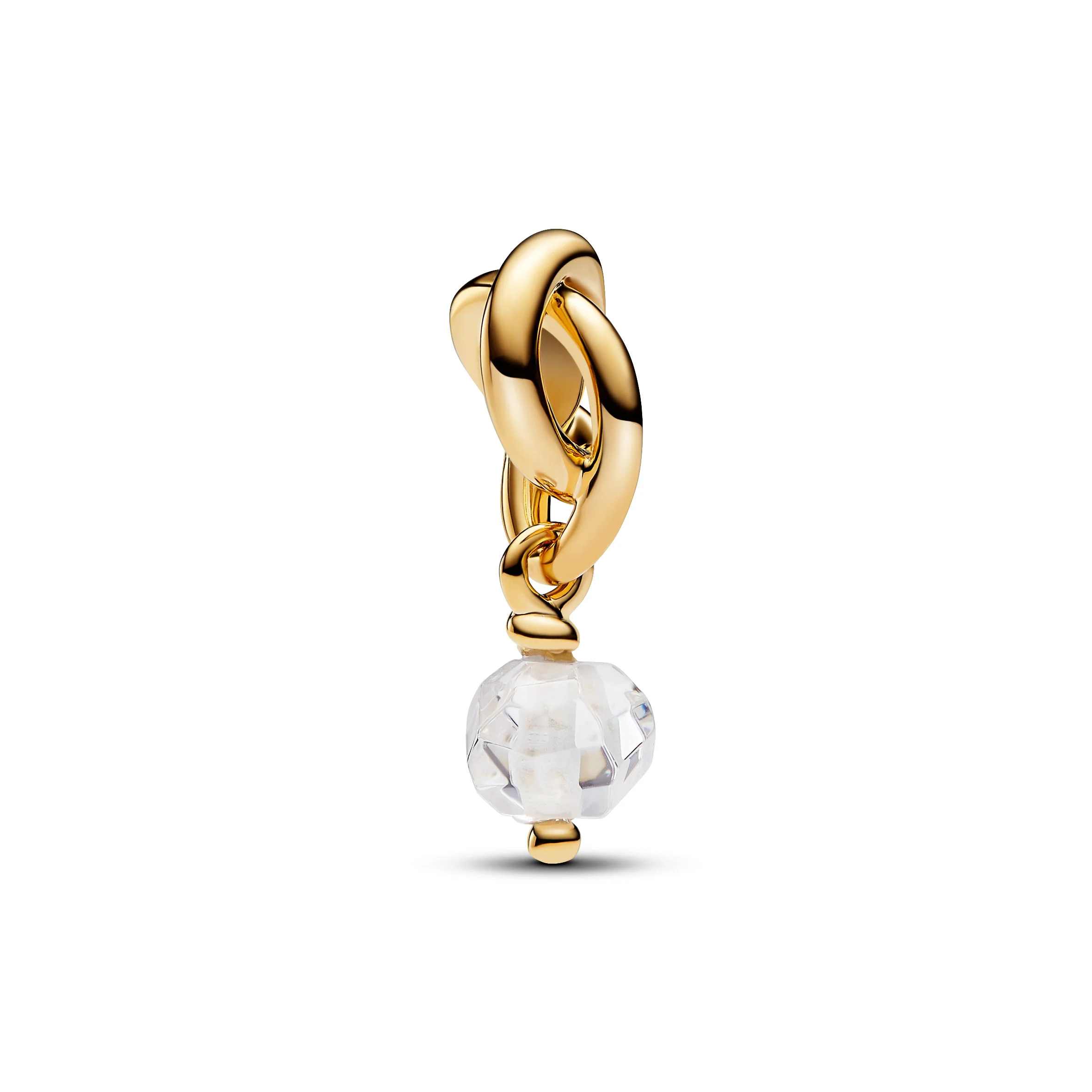 14K Gold-Plated Dangle With Clear Cubic Zirconia - Image 3