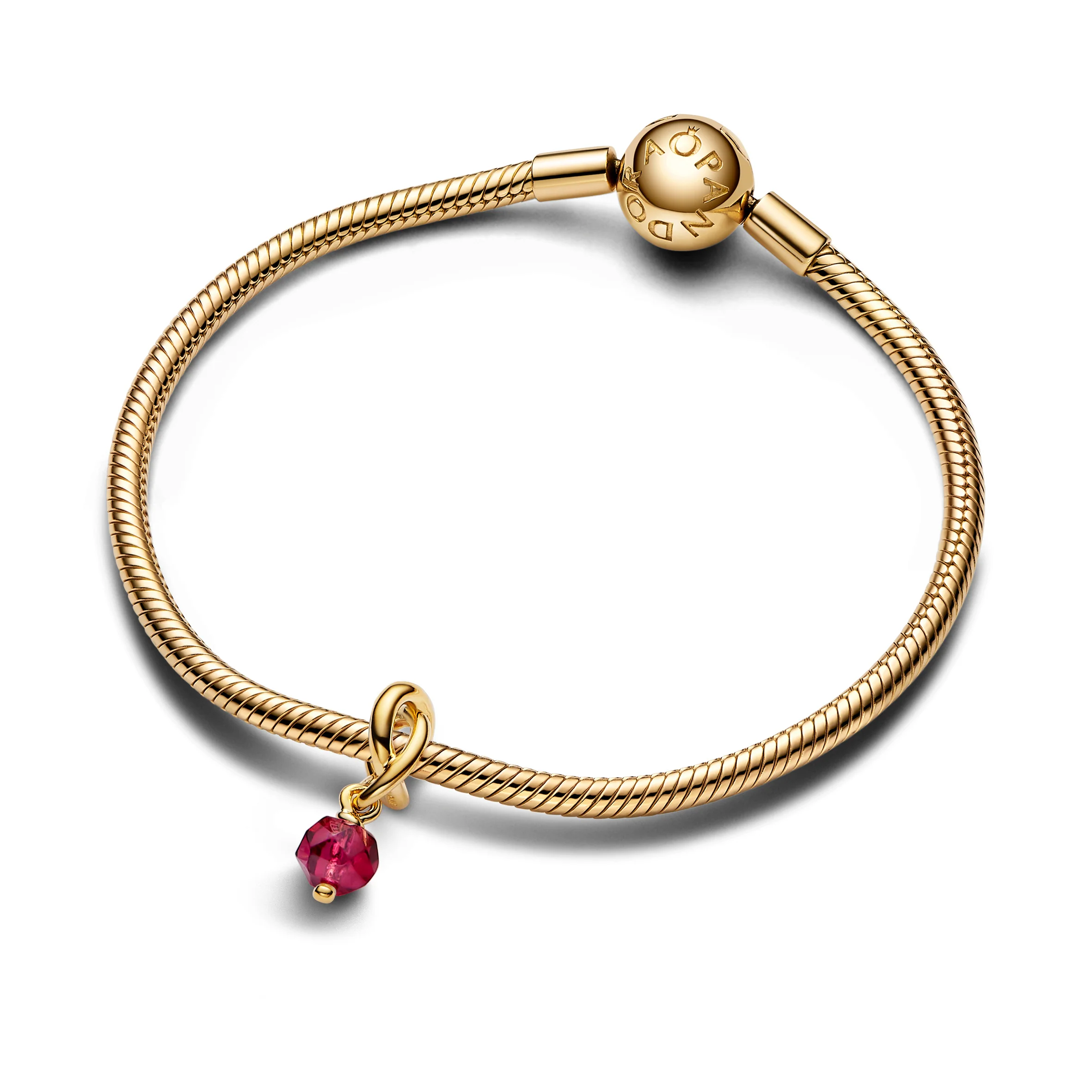 14K Gold-Plated Dangle With True Red Crystal - Image 5