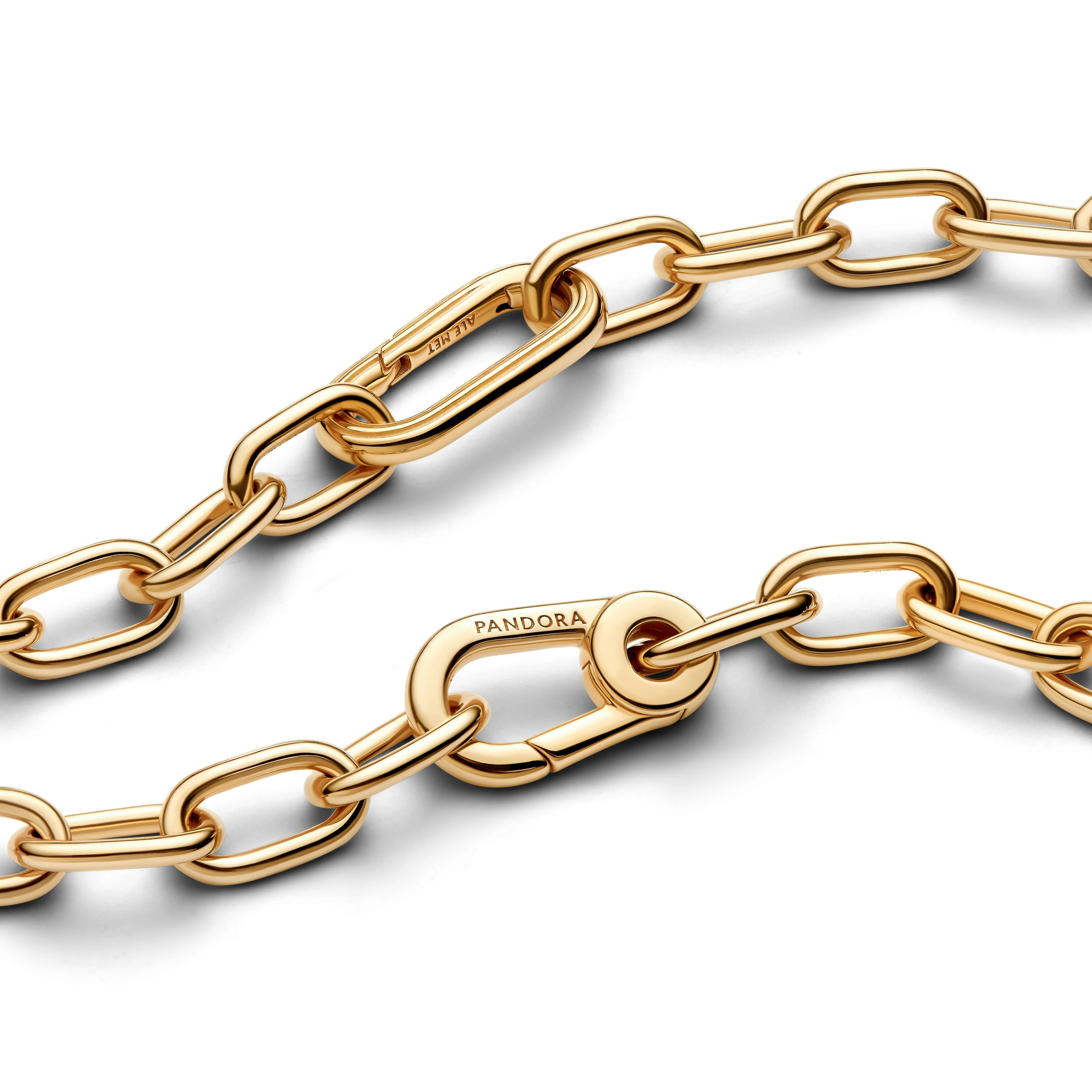 14K Gold-Plated Small-Link Necklace - Image 4