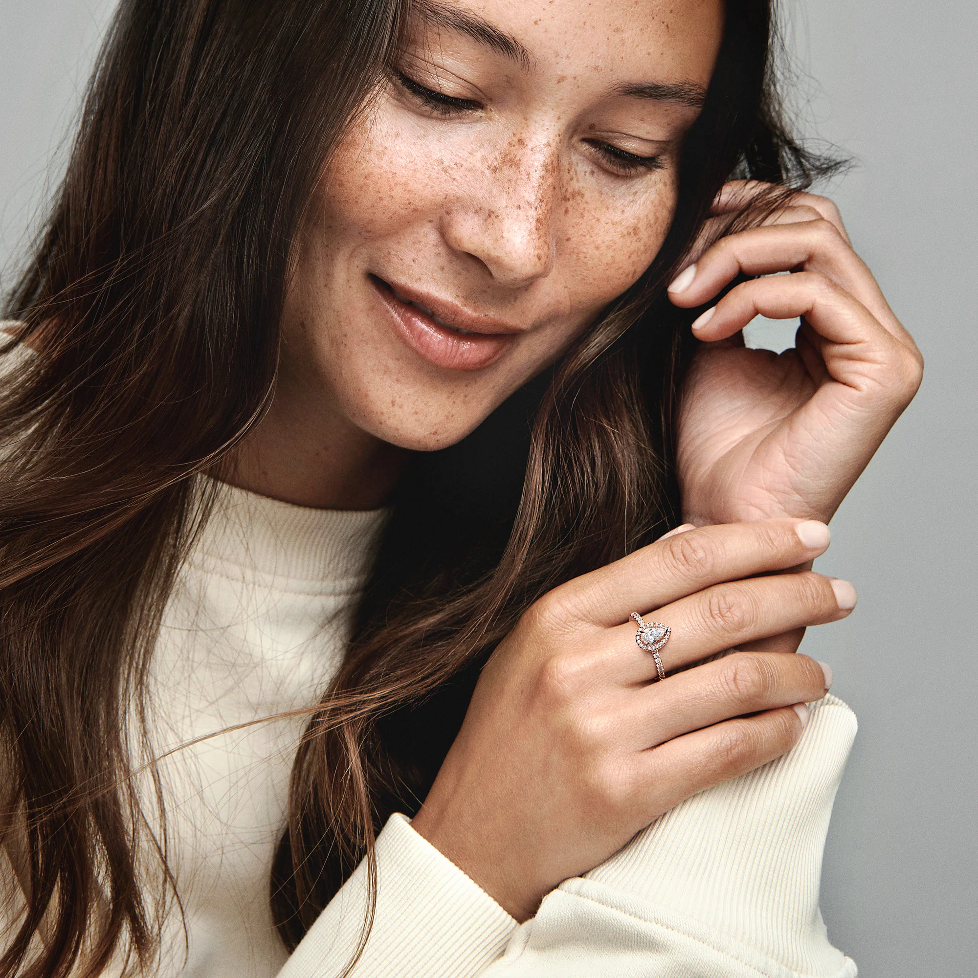 14K Rose Gold-Plated Ring With Clear Cubic Zirconia - Image 4