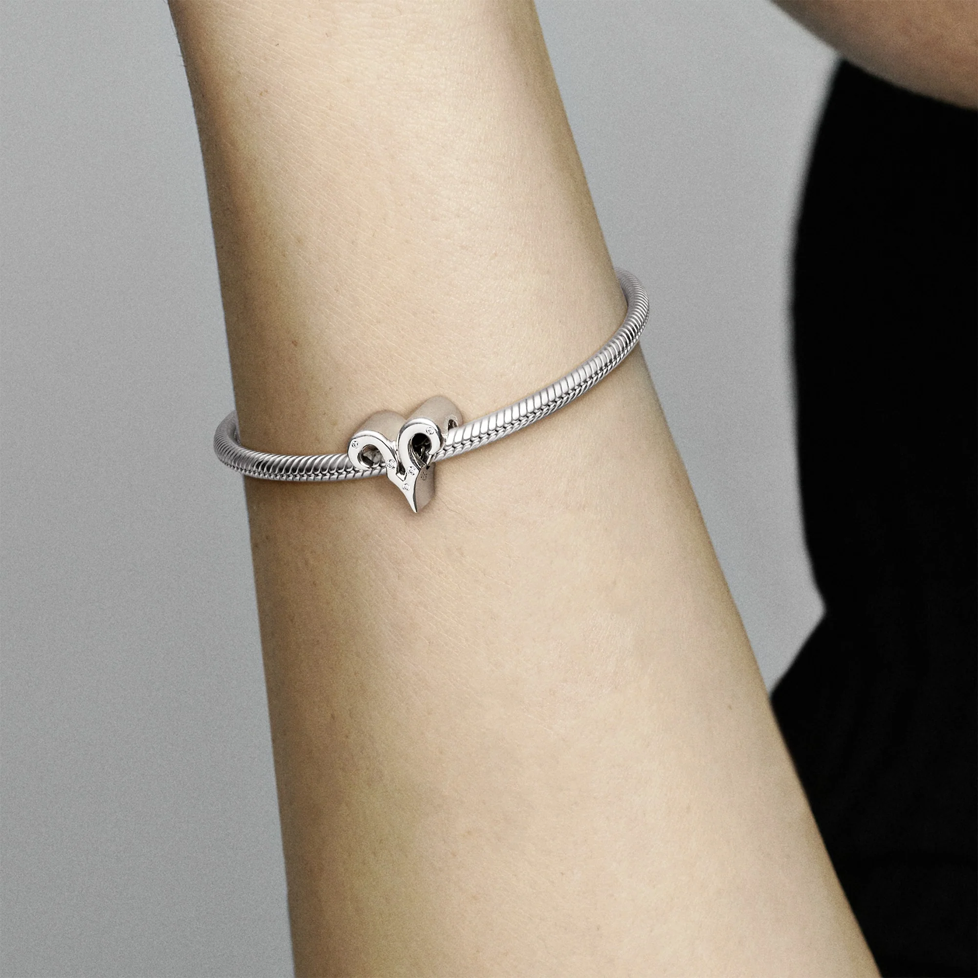 Aries Sterling Silver Charm With Clear Cubic Zirconia - Image 2