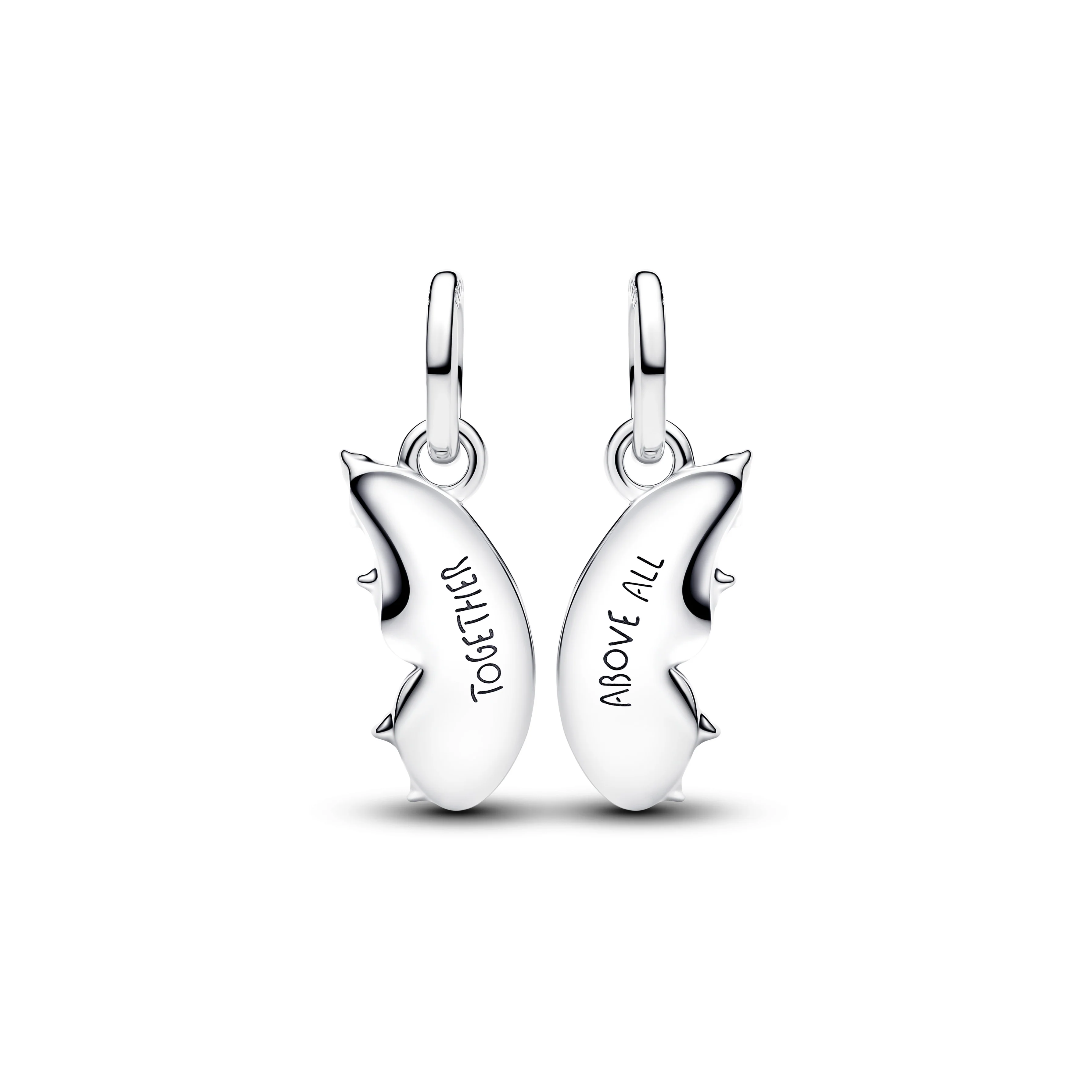 Butterfly Sterling Silver Splittable Dangle With Clear Cubic Zirconia And Shimmering Enamel - Image 3