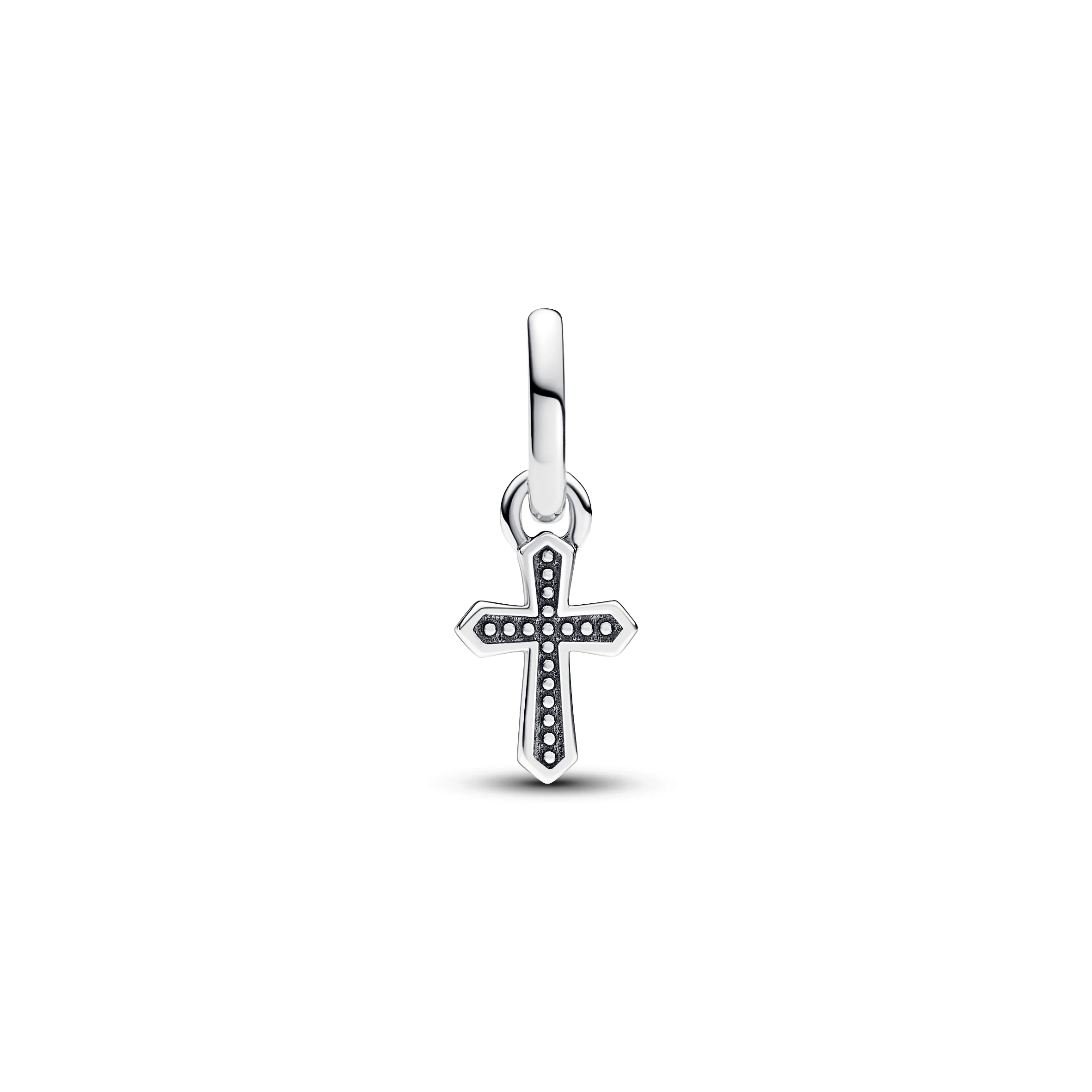Cross Sterling Silver Mini Dangle With Clear Cubic Zirconia - Image 2