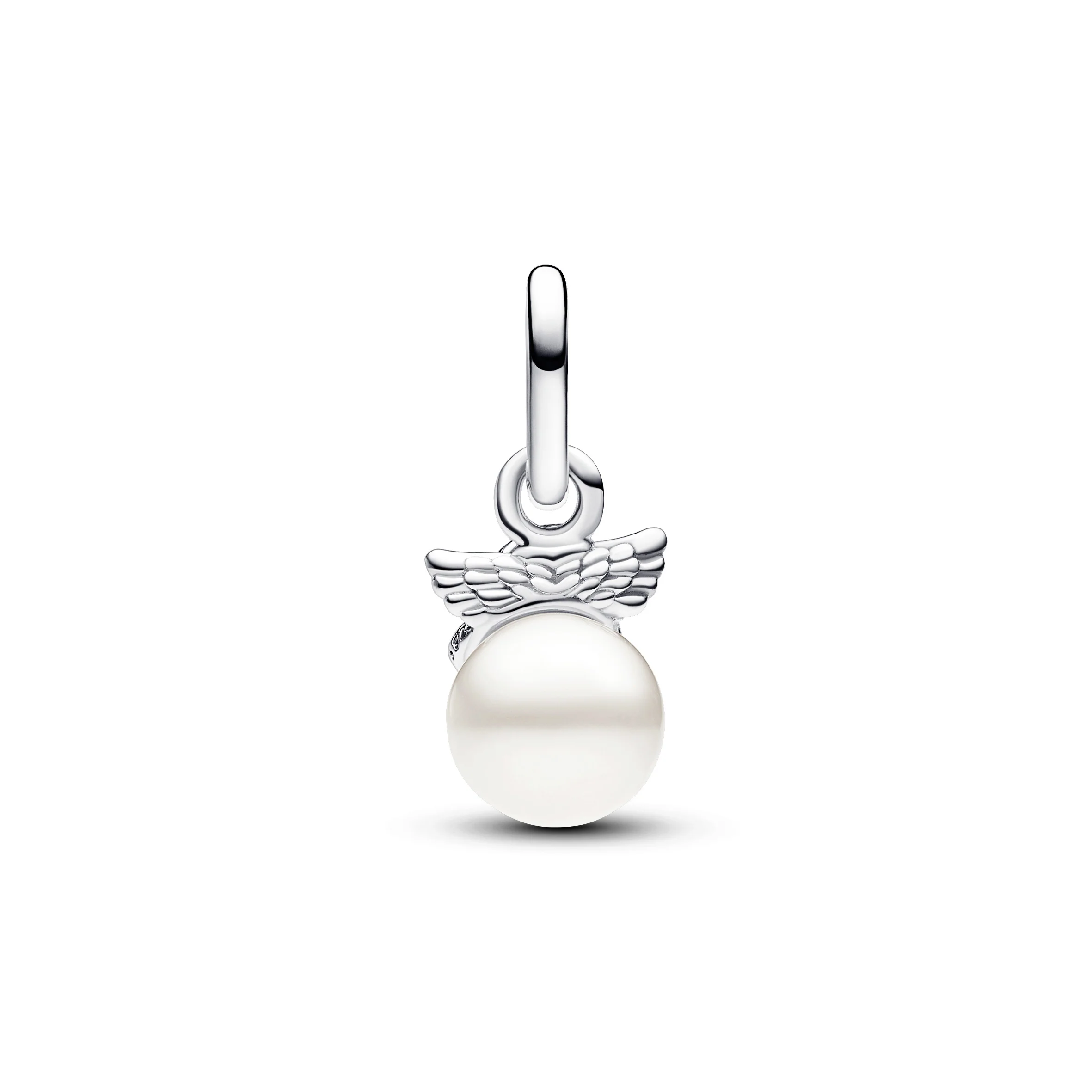Cupid Angel Sterling Silver Mini Dangle With Treated Freshwater Cultured Pearl - Image 2