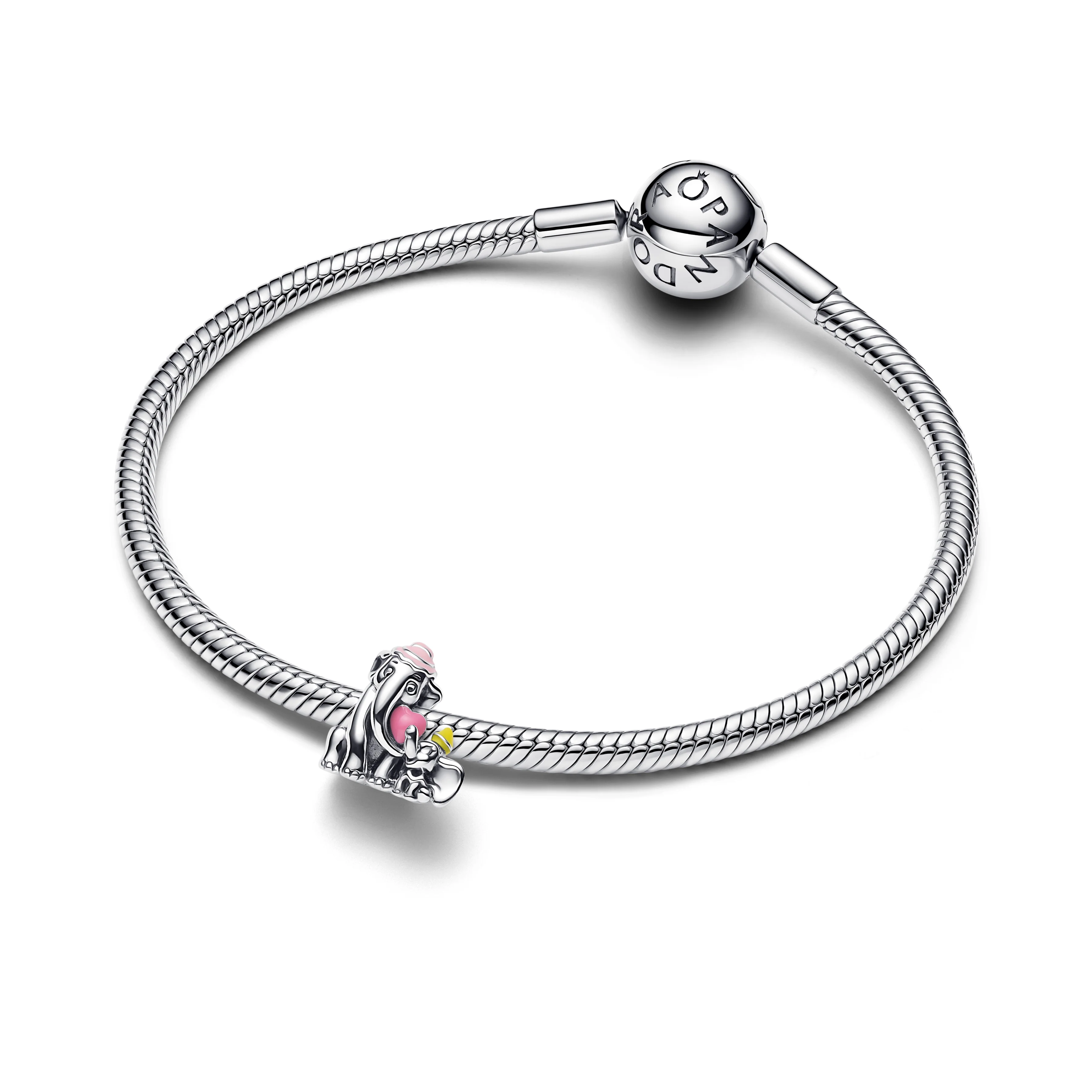 Disney Dumbo And Mum Sterling Silver Charm With Pink And Yellow Enamel - Image 4