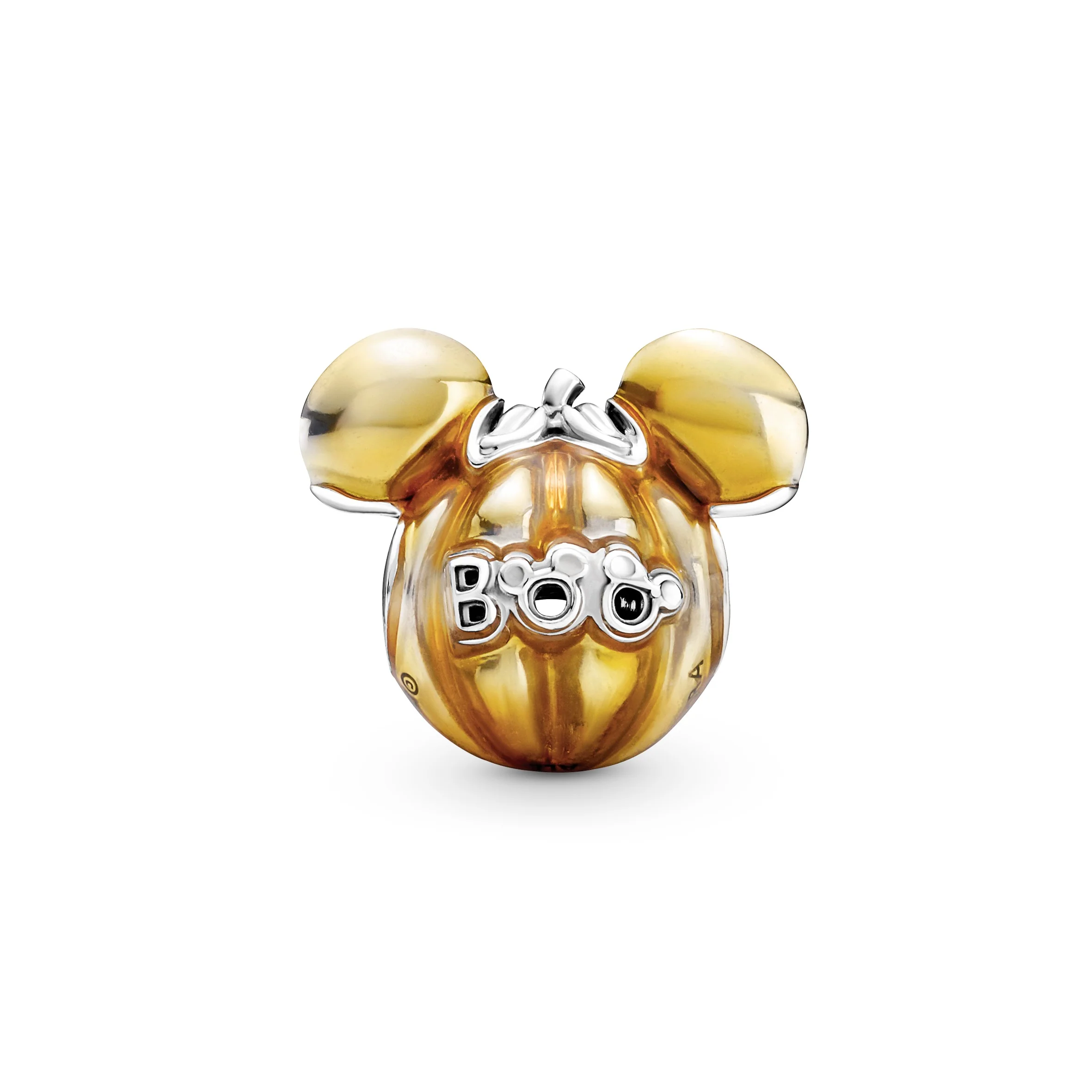 Disney Mickey Pumpkin Sterling Silver Charm With Transparent Orange Enamel - Image 5