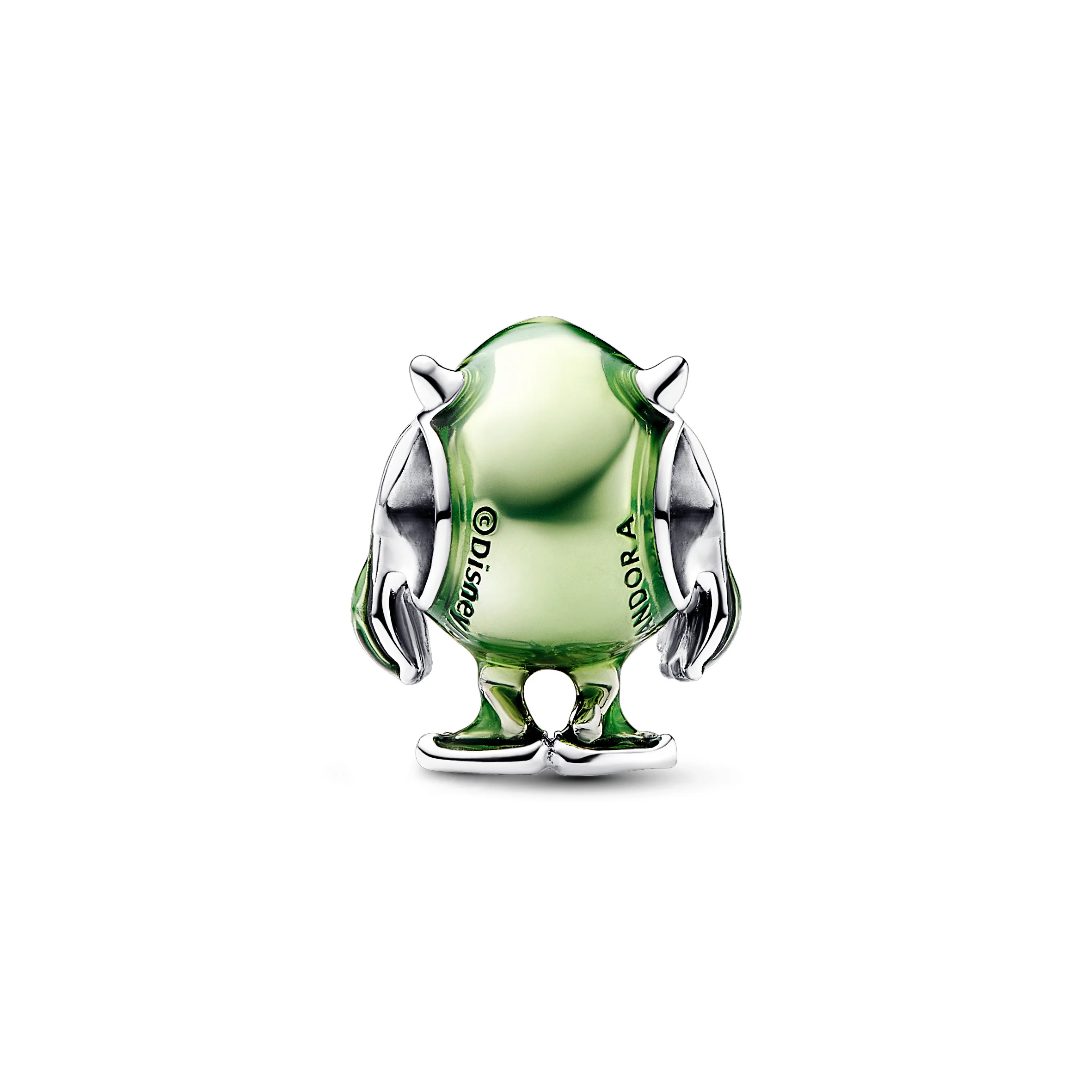 Disney Pixar Monsters Inc Mike Sterling Silver Charm With Icy Green Crystal And Green Enamel - Image 3