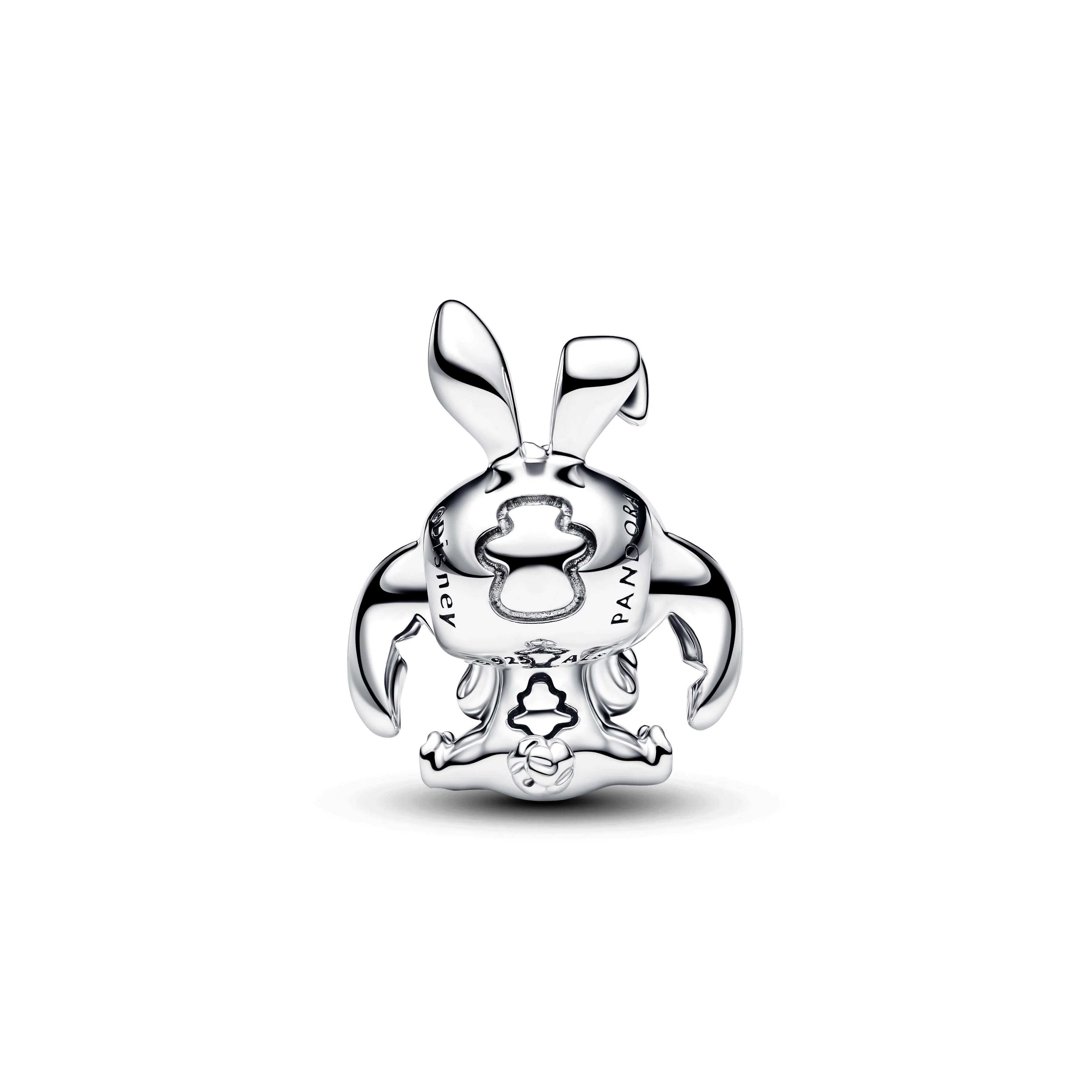 Disney Stitch Sterling Silver Charm With Orange Imitation Quartz, Black And Green Enamel - Image 2