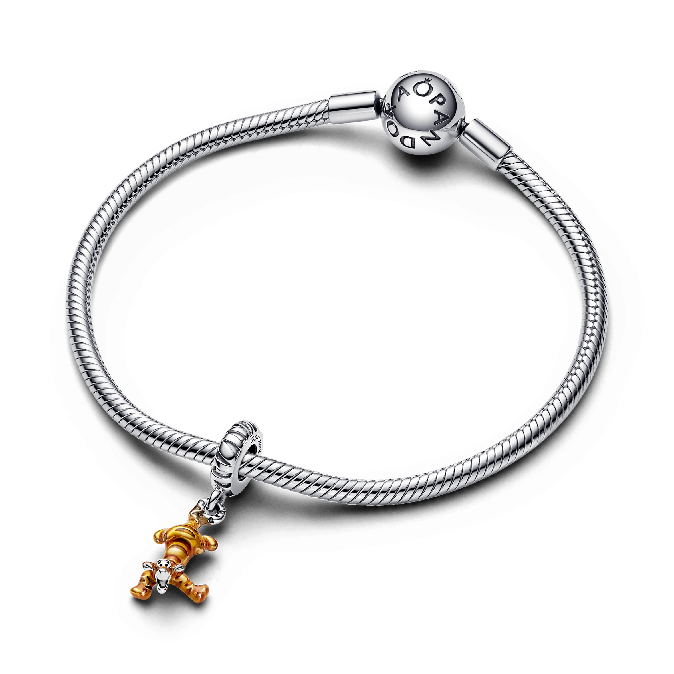 Disney Tigger Sterling Silver Dangle With Transparent Orange Enamel - Image 4