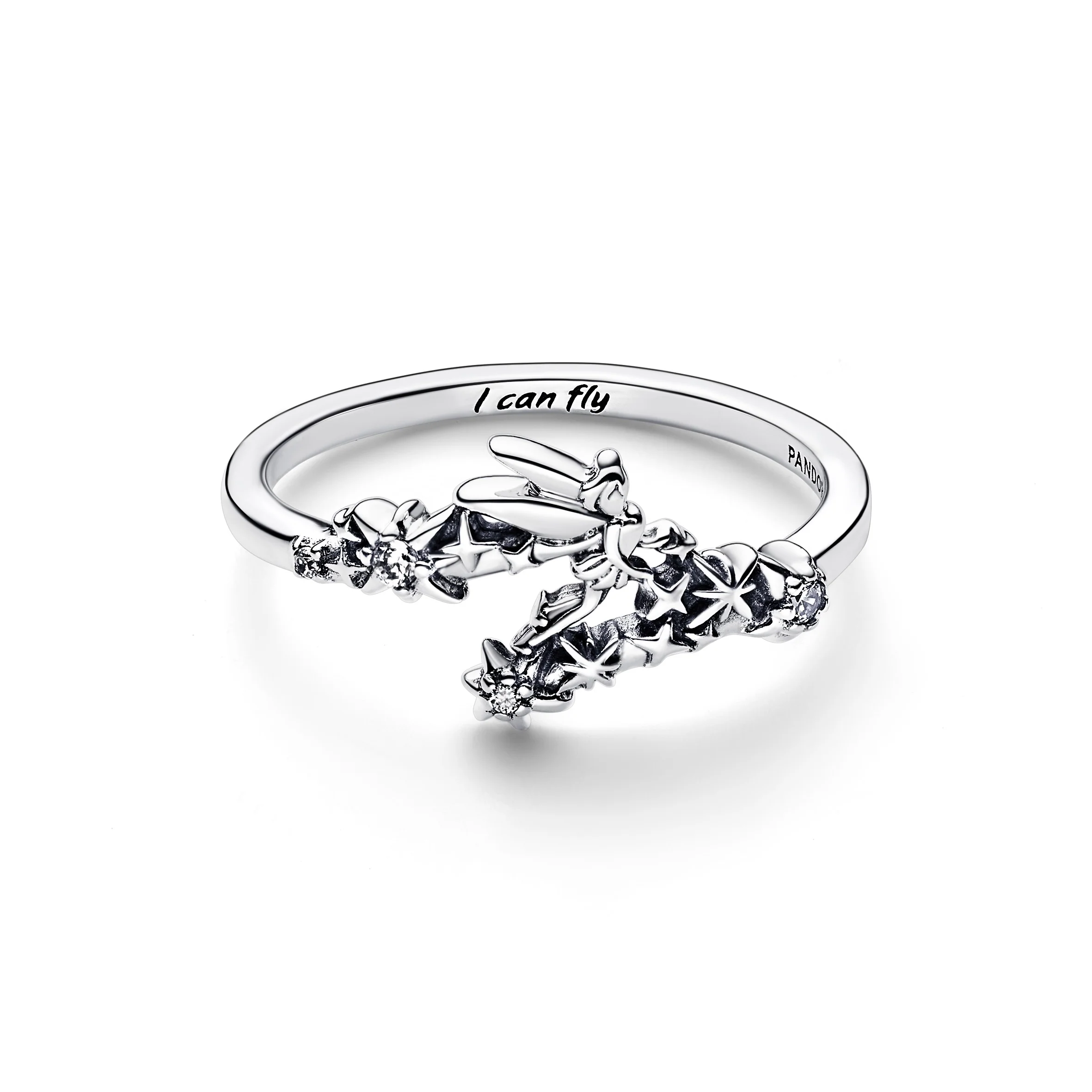 Disney Tinkerbell Sterling Silver Ring With Clear Cubic Zirconia - Image 3