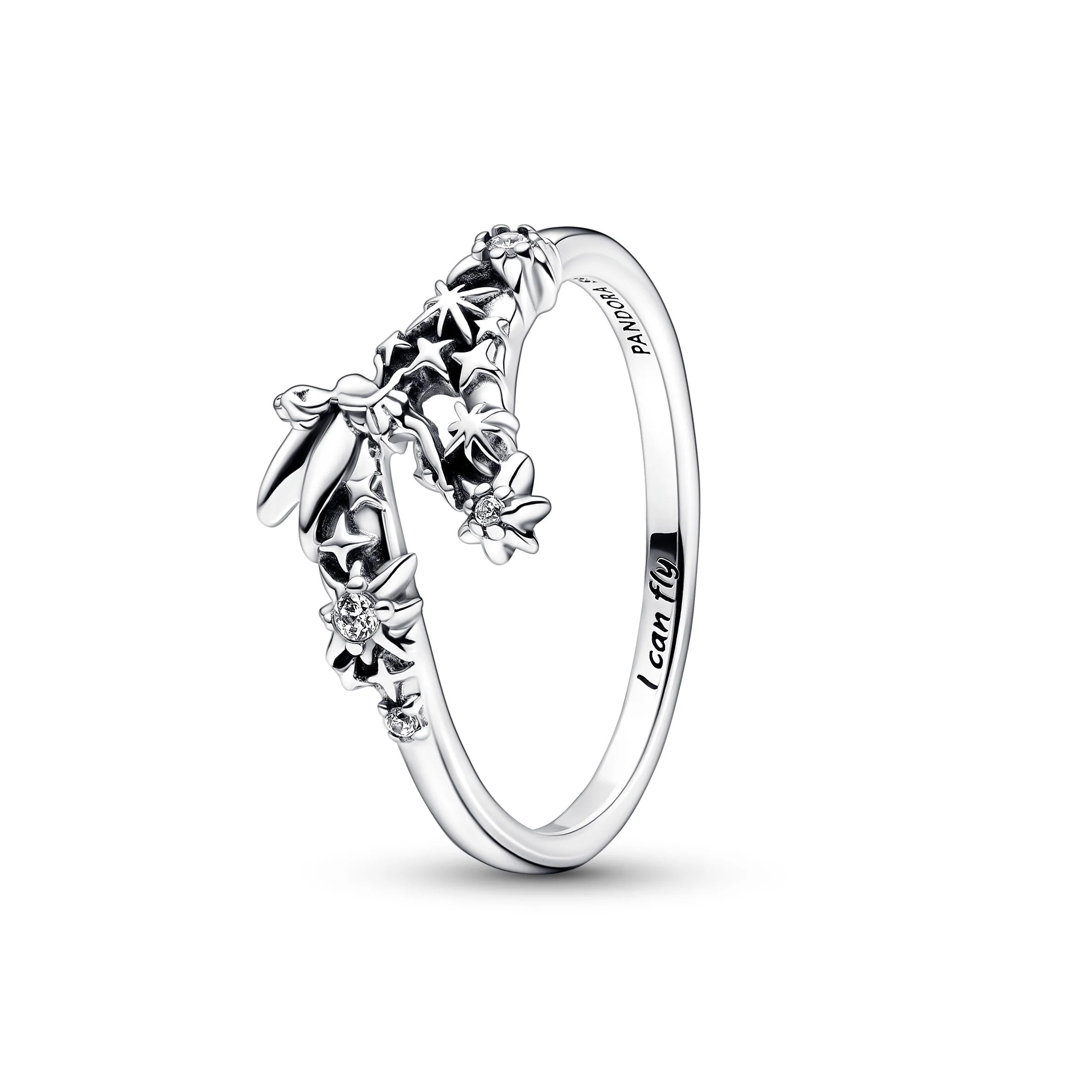 Disney Tinkerbell Sterling Silver Ring With Clear Cubic Zirconia - Image 4