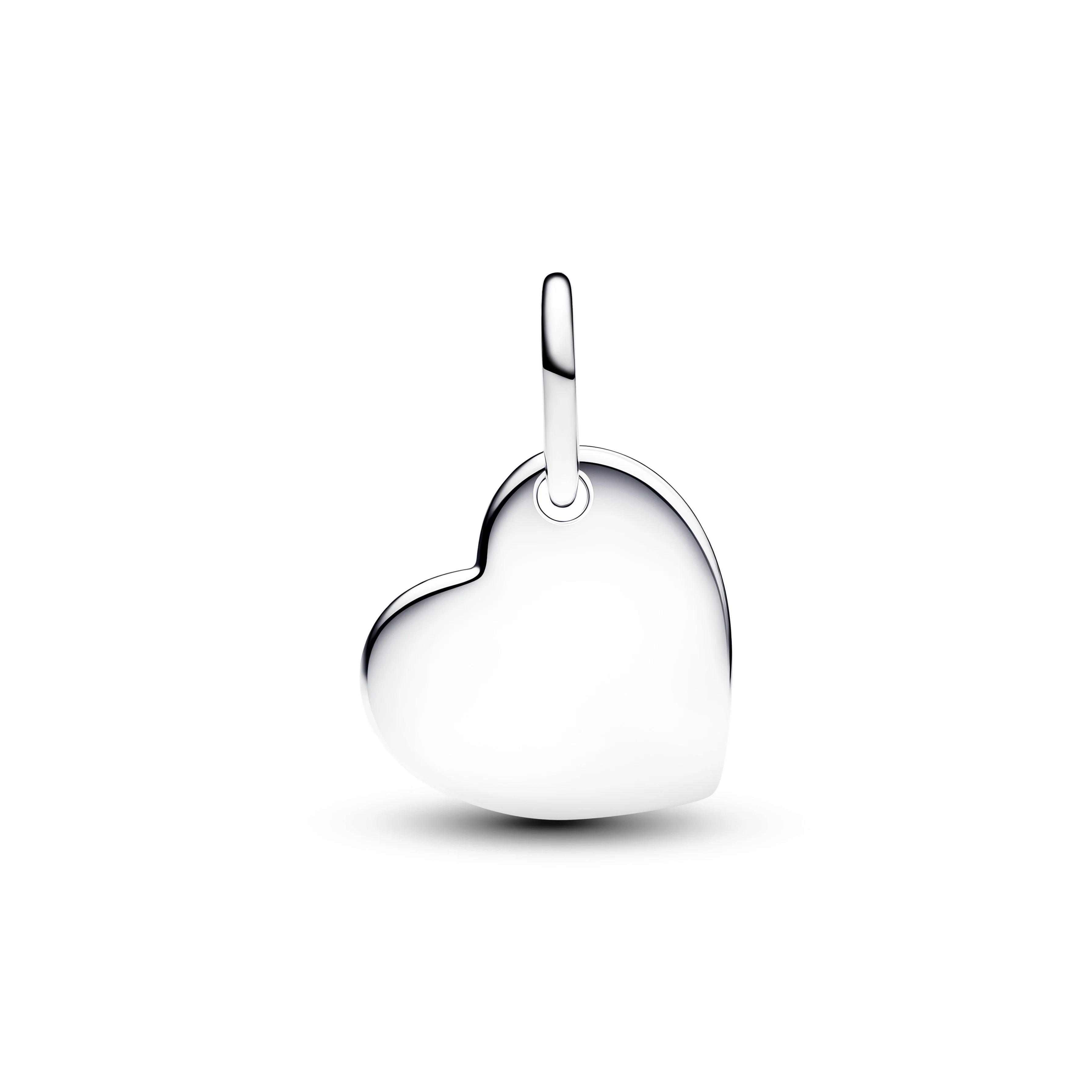 Engravable Heart Sterling Silver Dangle With True Red Crystal - Image 2