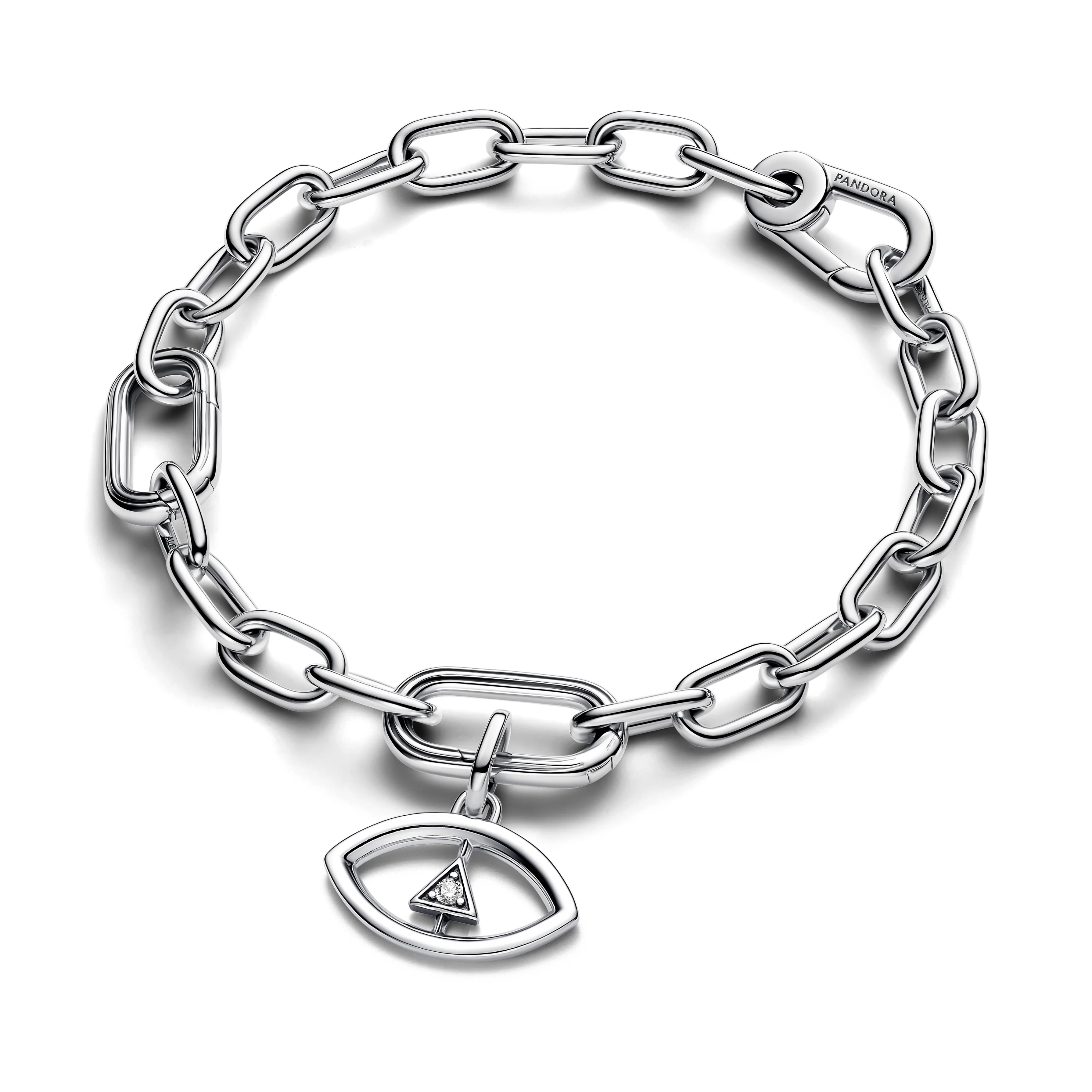 Eye Sterling Silver Medallion With Clear Cubic Zirconia - Image 5