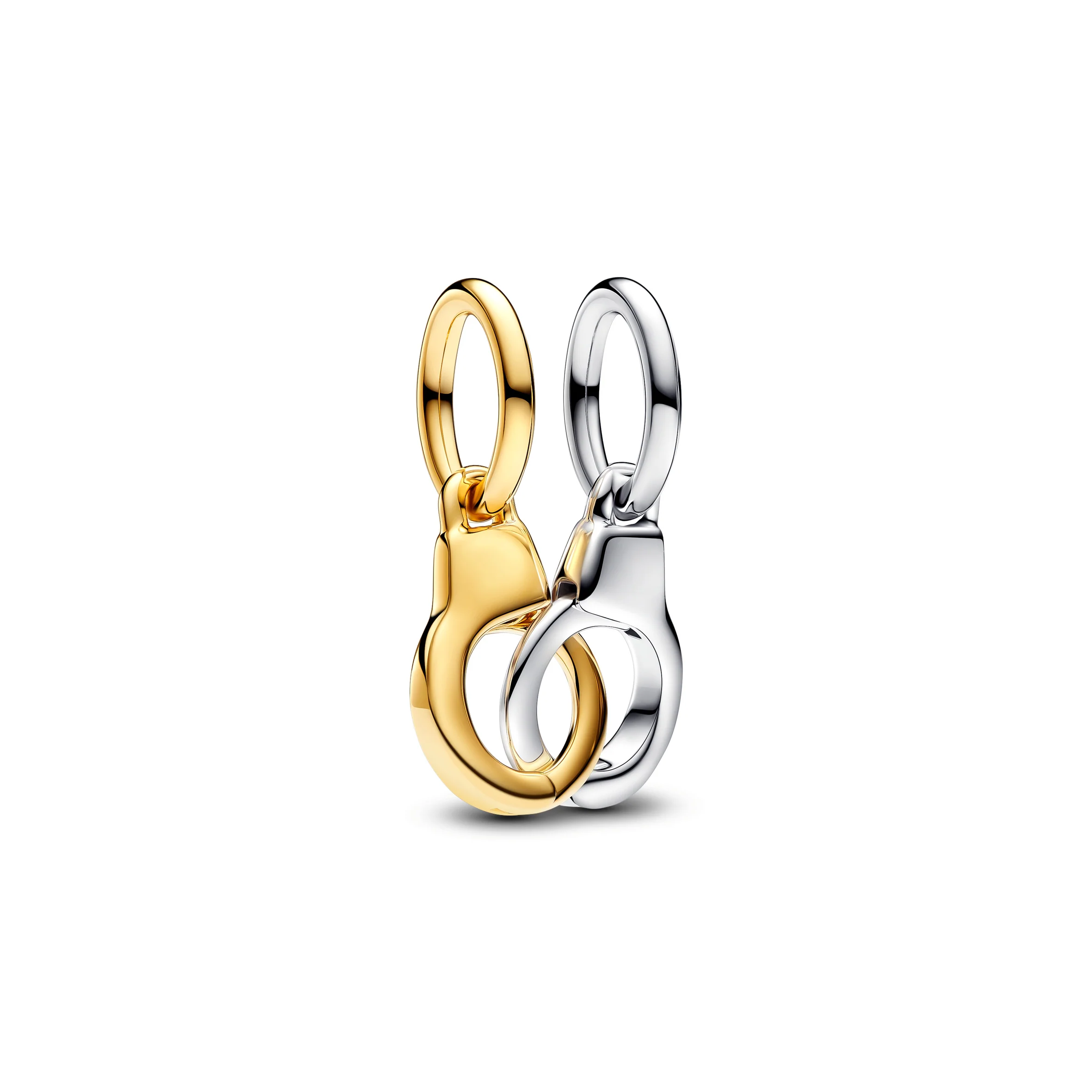 Handcuffs Sterling Silver And 14K Gold-Plated Splittable Dangle