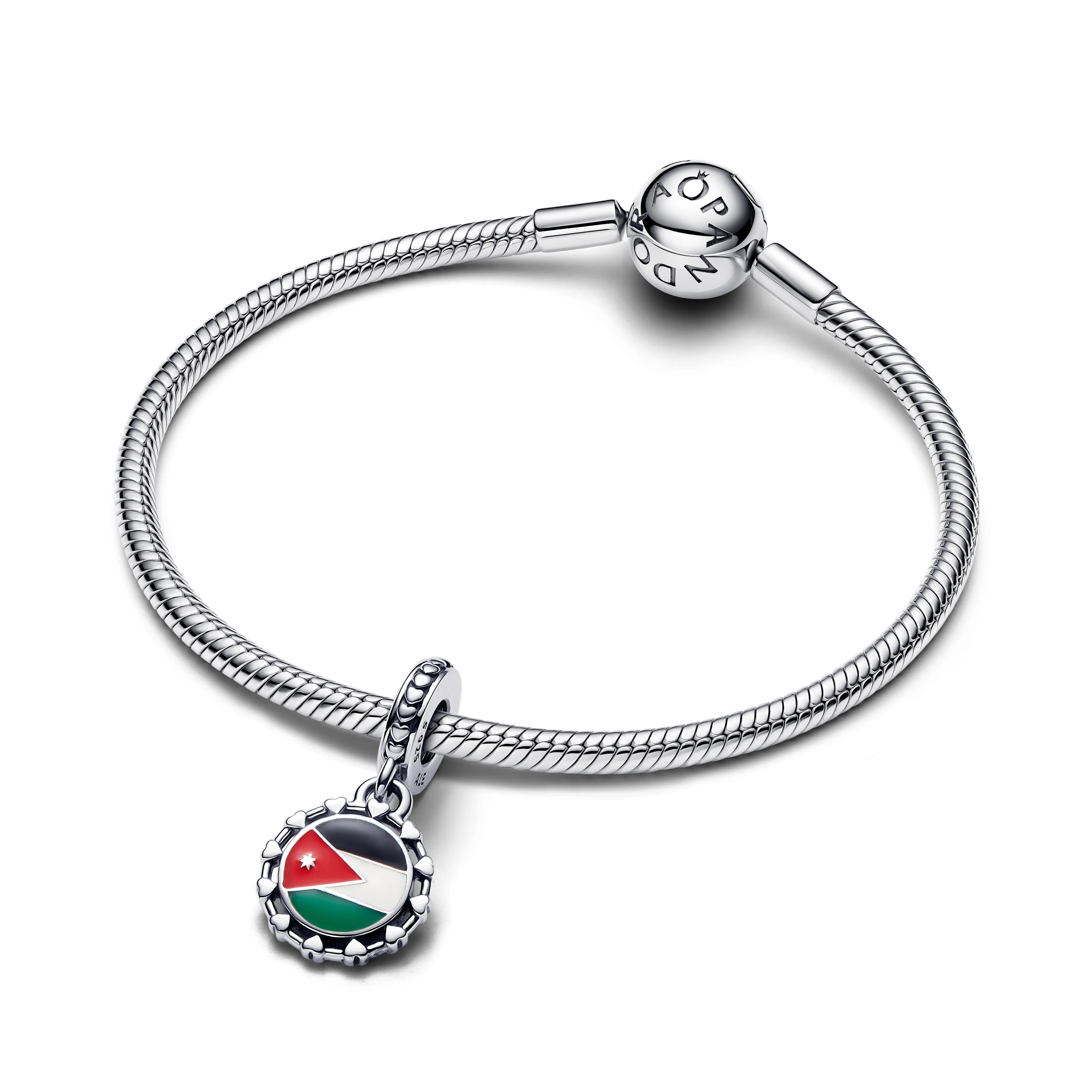 Jordan Sterling Silver Dangle With Red, Black, Green And White Enamel - Image 3