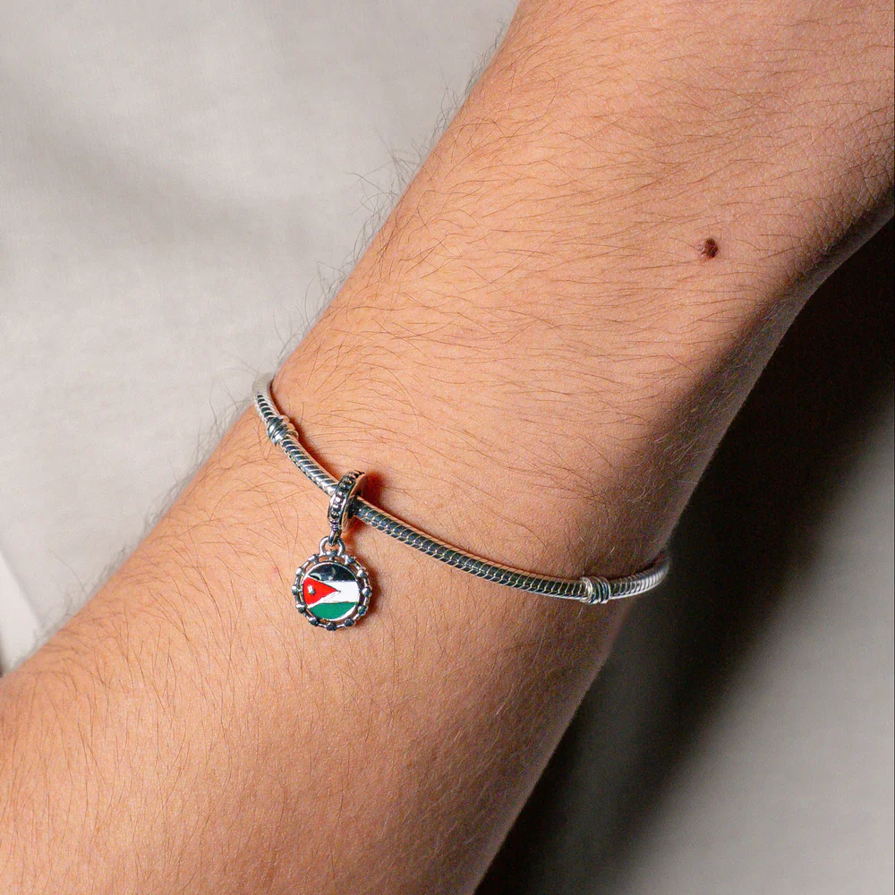 Jordan Sterling Silver Dangle With Red, Black, Green And White Enamel - Image 4