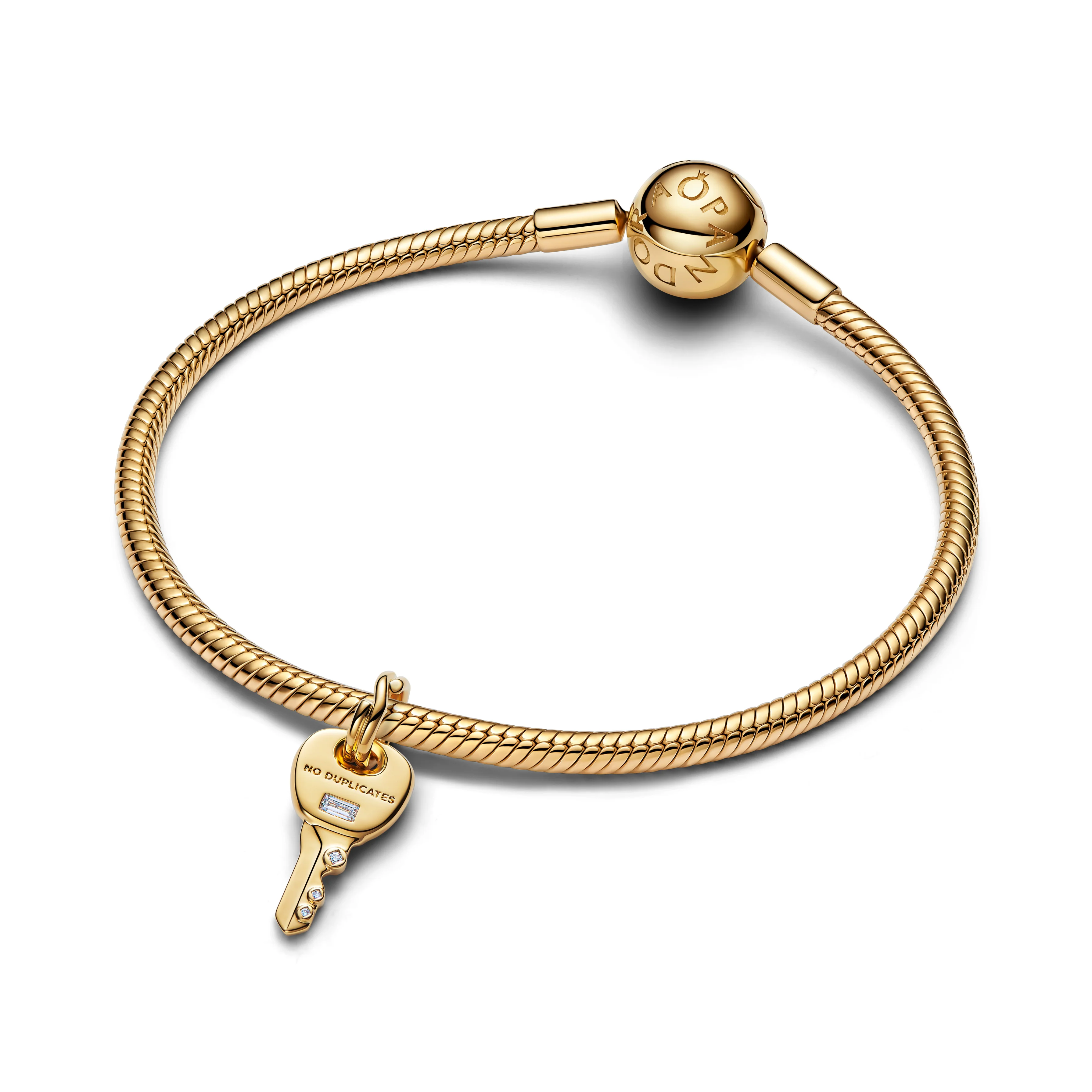 Key 14K Gold-Plated Dangle With Clear Cubic Zirconia - Image 5