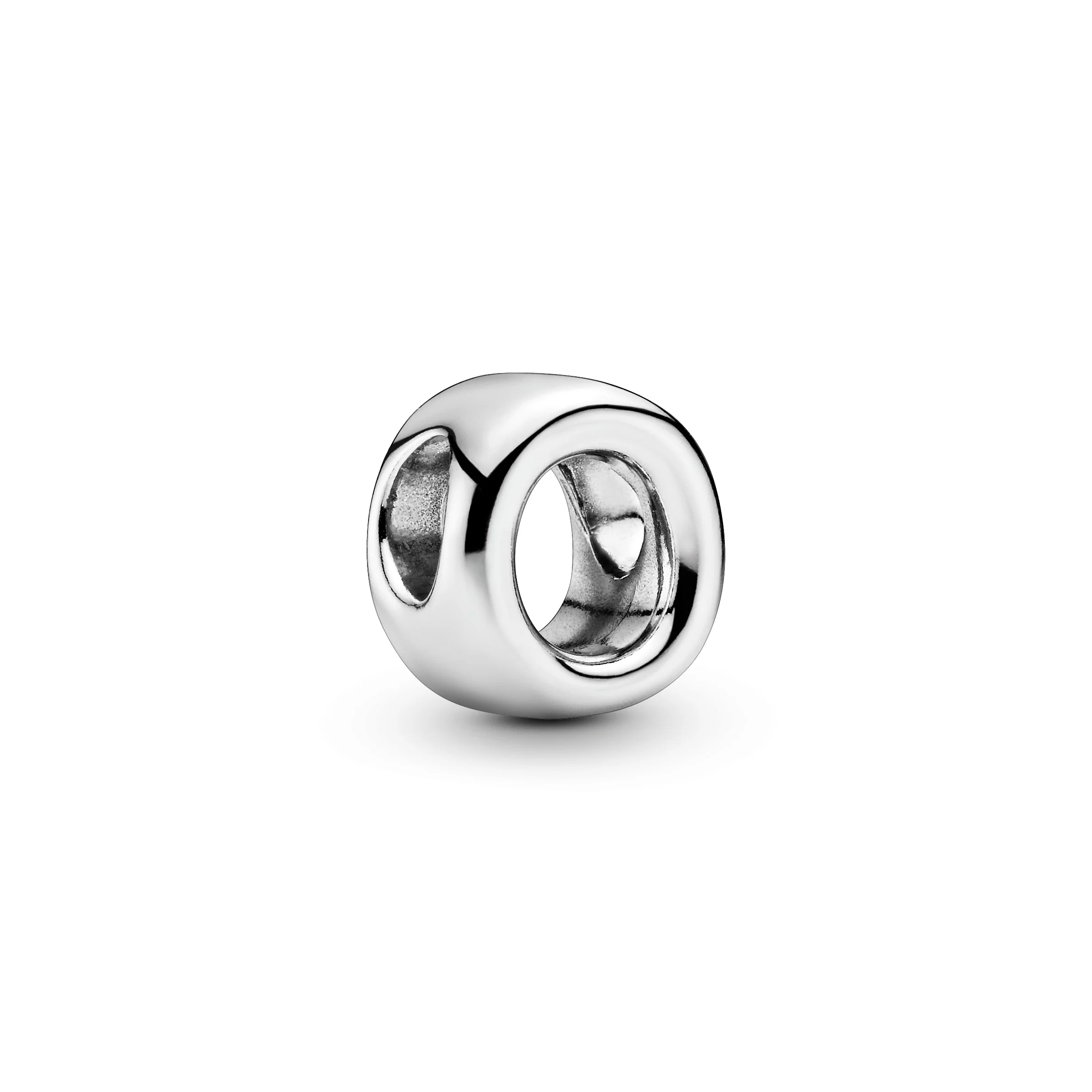 Letter O Silver Charm