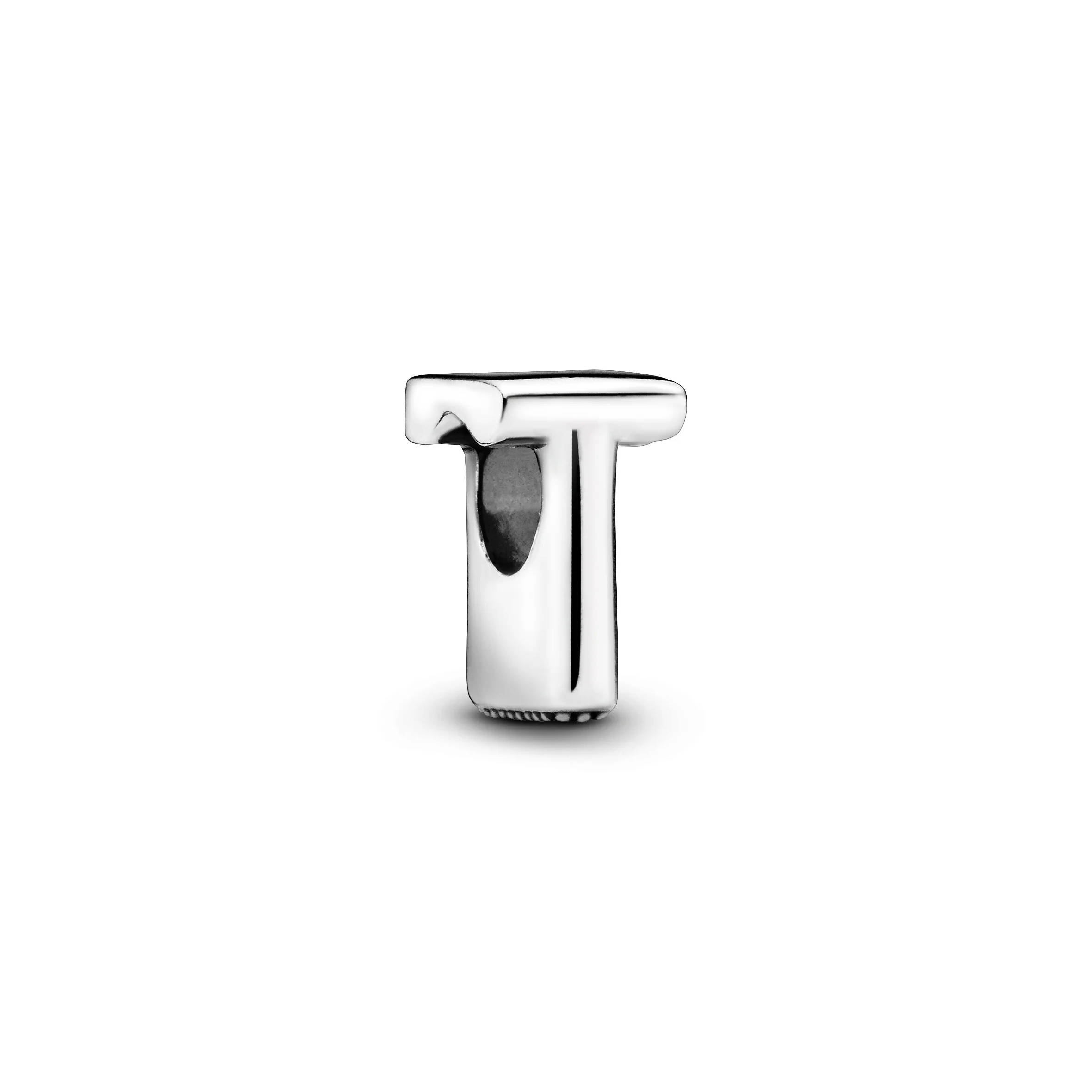 Letter T Silver Charm