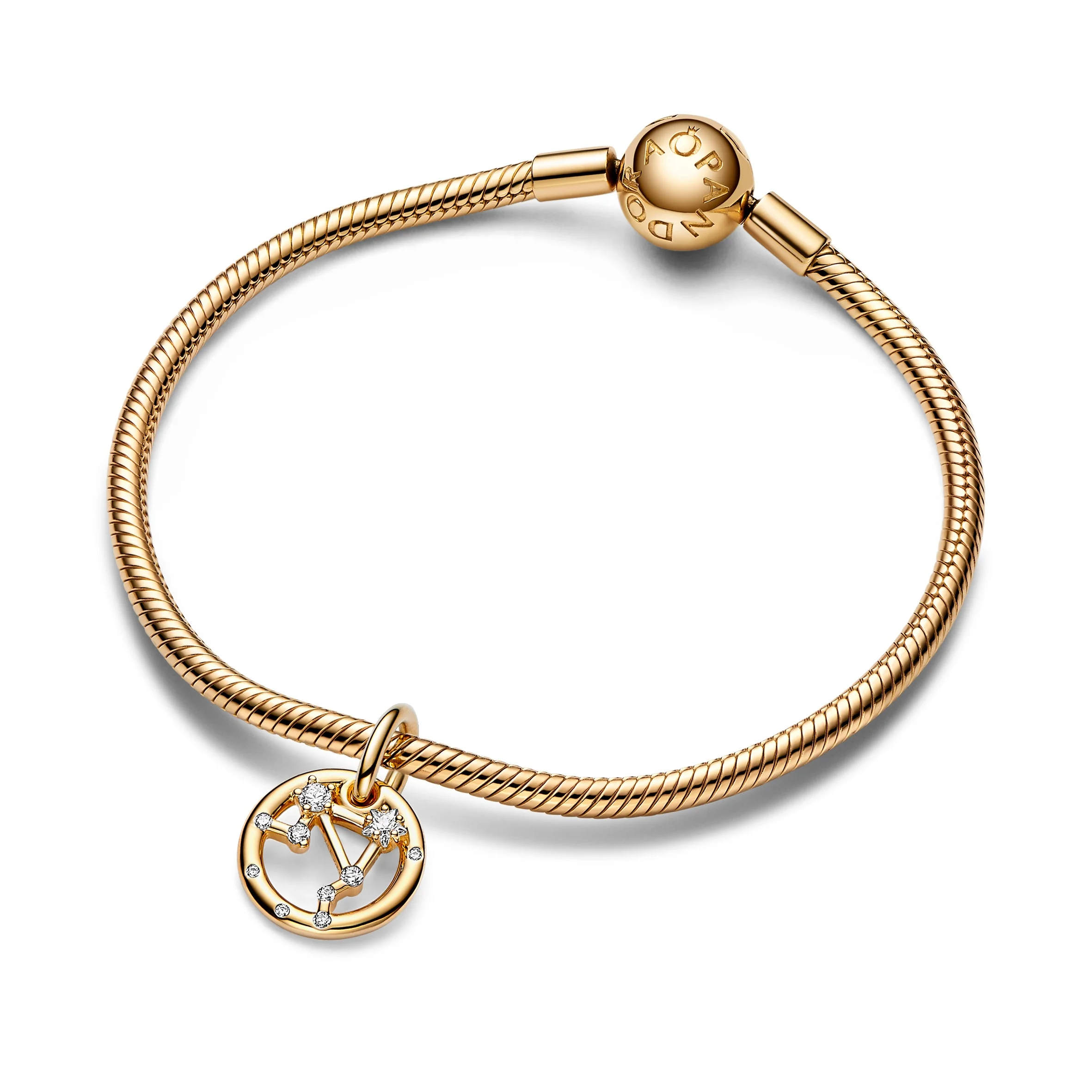 Libra Zodiac 14K Gold-Plated Dangle With Clear Cubic Zirconia - Image 5