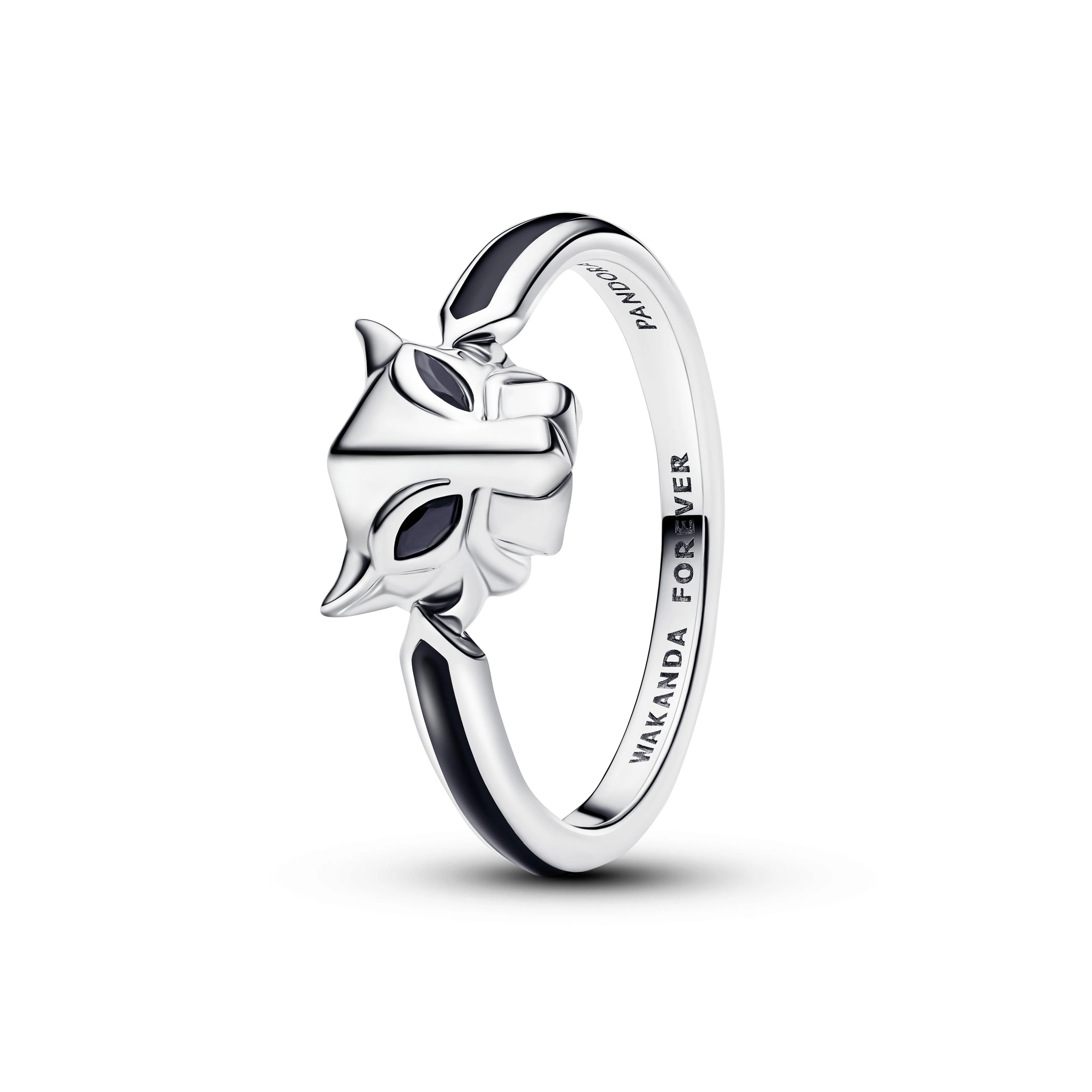 Marvel Black Panther Sterling Silver Ring With Black Crystal And Black Enamel - Image 4