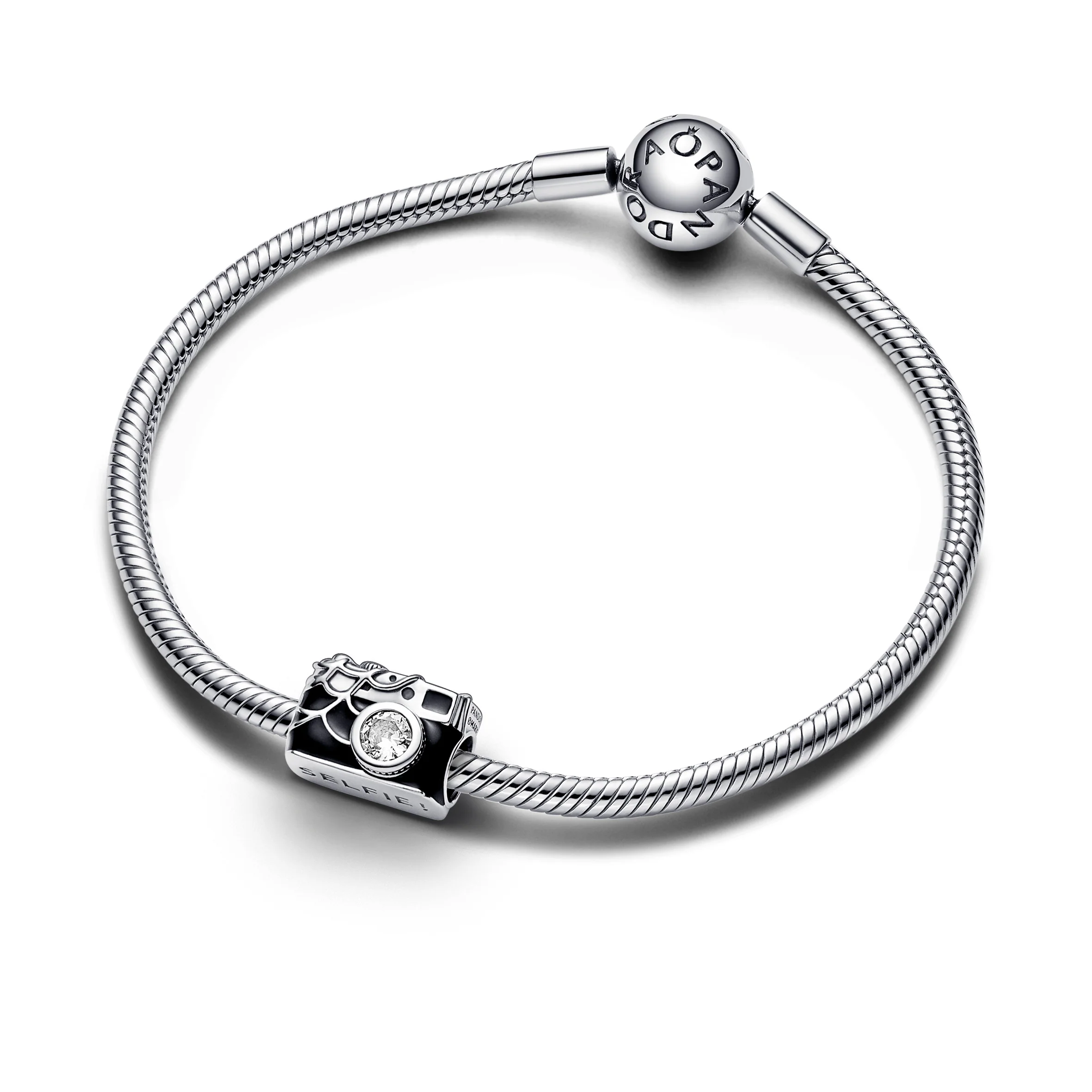 Marvel Spider-Man Camera Sterling Silver Charm With Clear Cubic Zirconia, Black, Blue And Transparent Red Enamel - Image 4