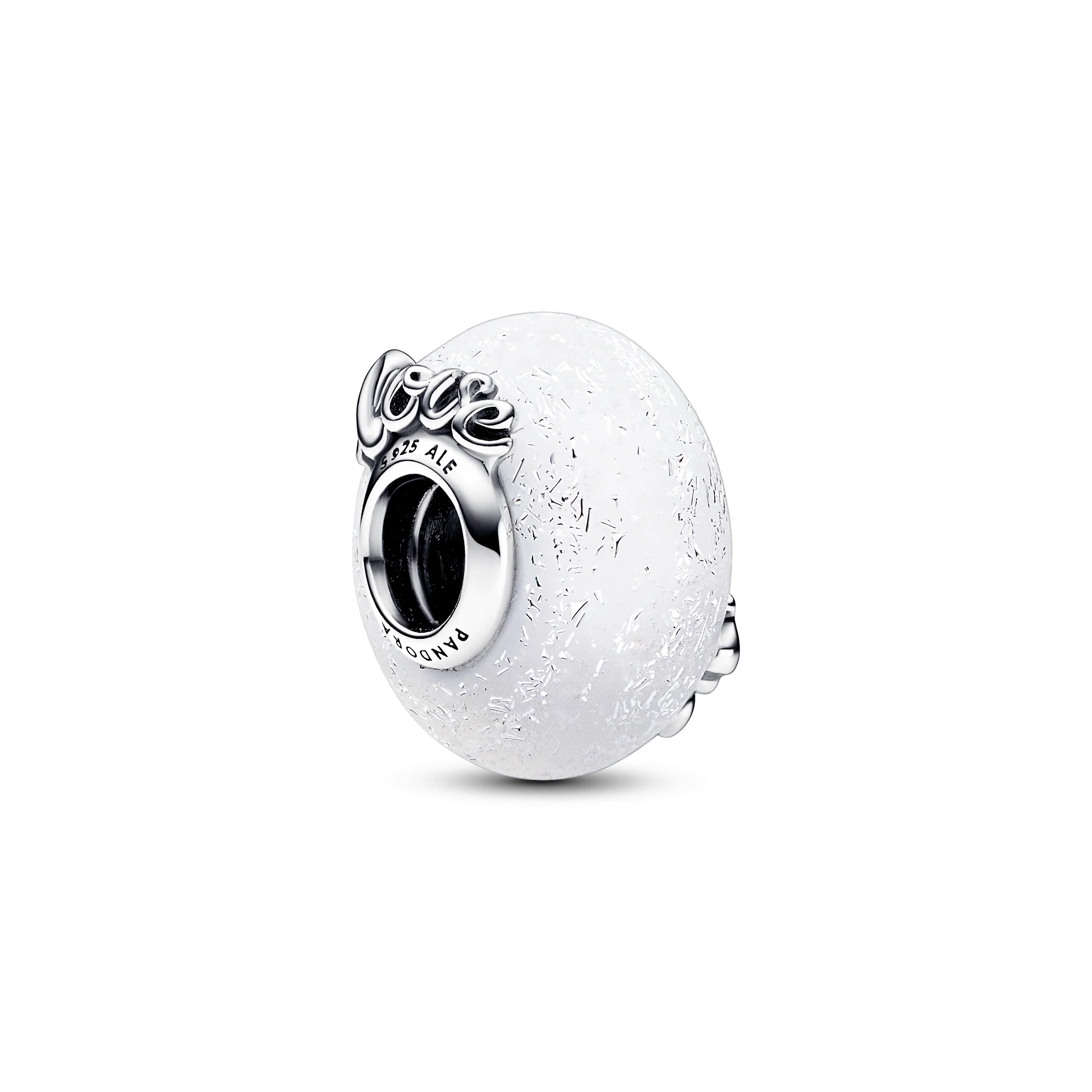 Mum Sterling Silver Charm With Dichroic And White Murano Glass - Image 3