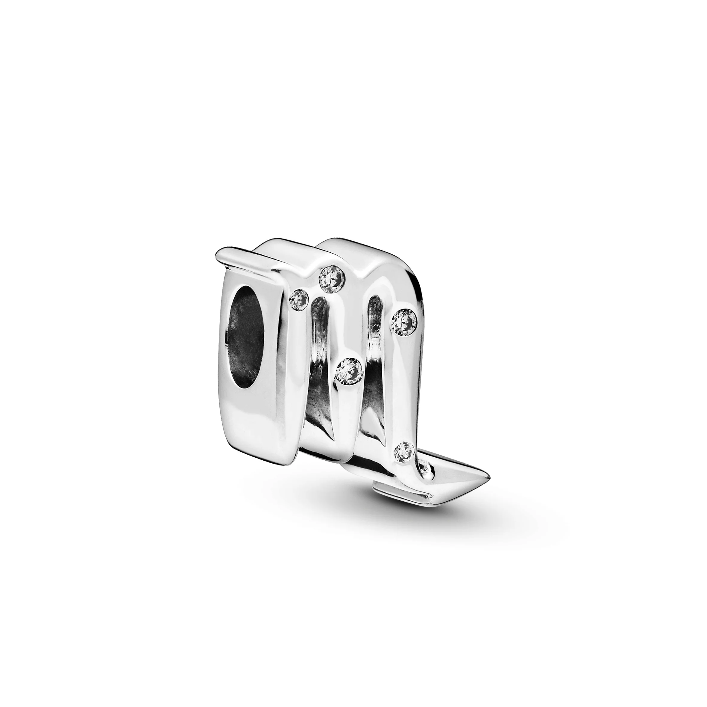 Scorpio Sterling Silver Charm With Clear Cubic Zirconia