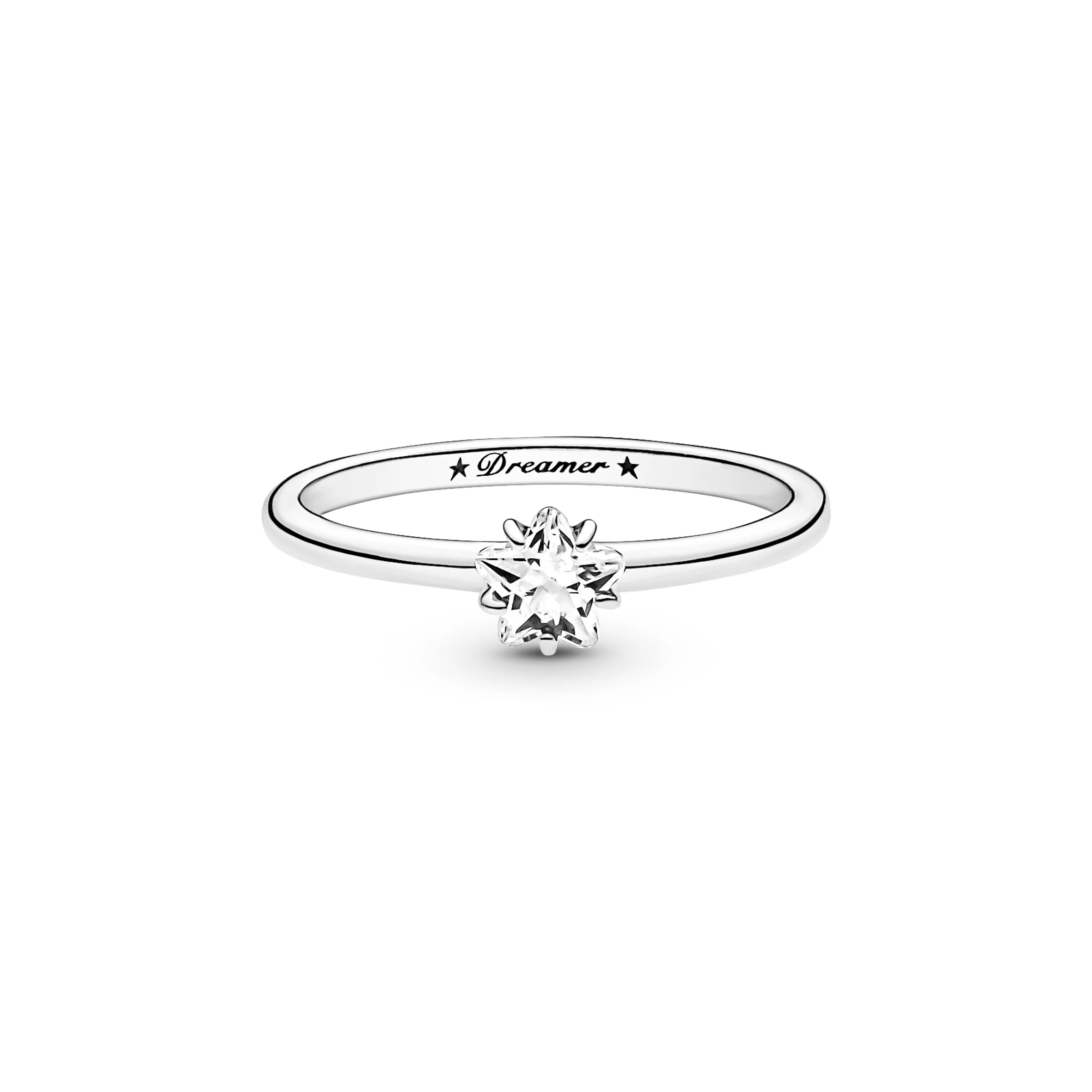 Star Sterling Silver Ring With Clear Cubic Zirconia - Image 3