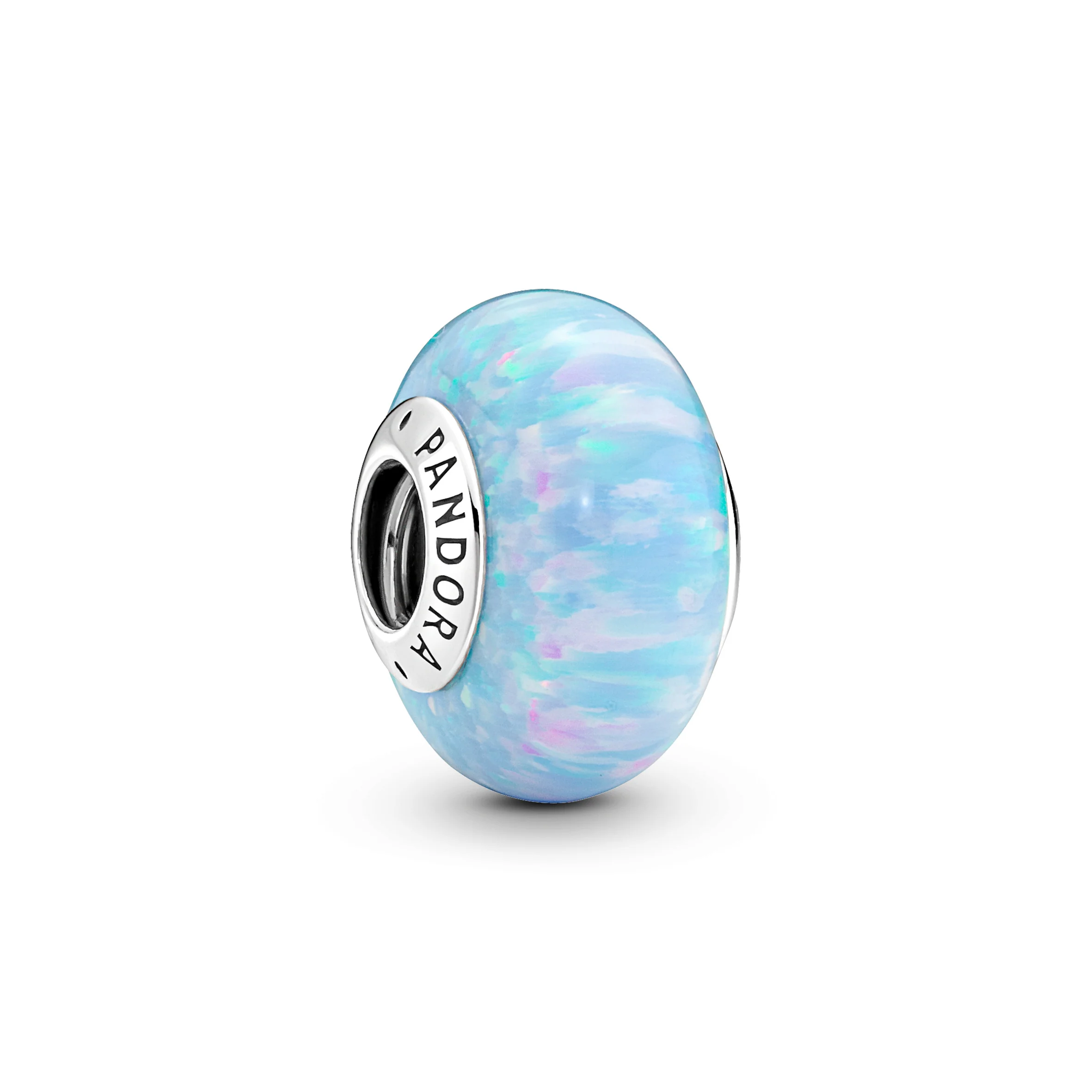 Sterling Silver Charm With Lab-Created Opal - Image 5