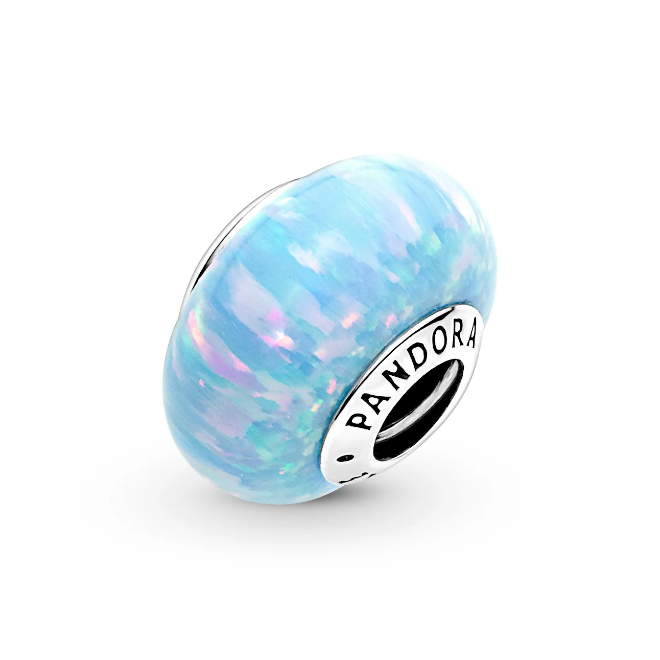 Sterling Silver Charm With Lab-Created Opal - Image 7