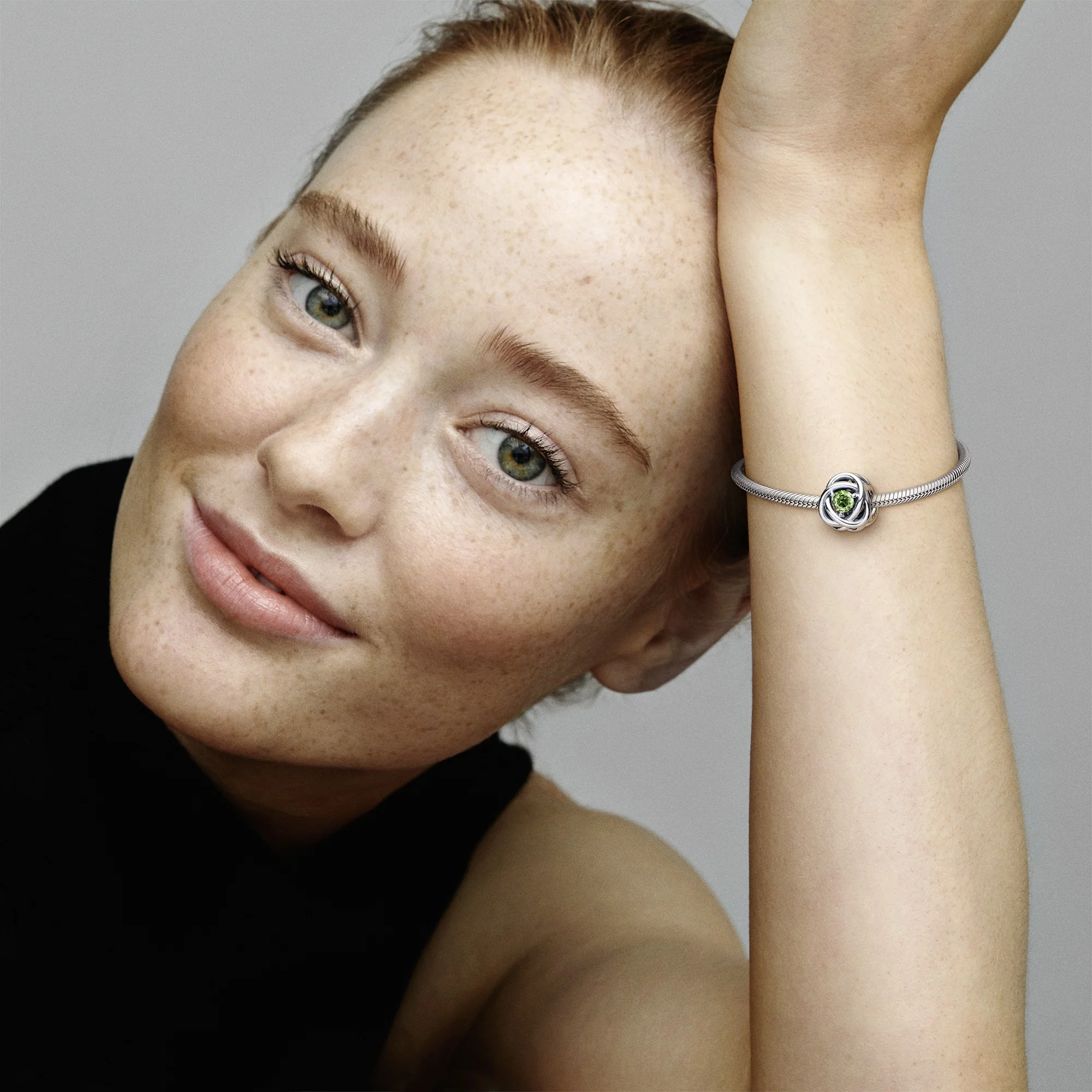 Sterling Silver Charm With Spring Green Crystal - Image 3