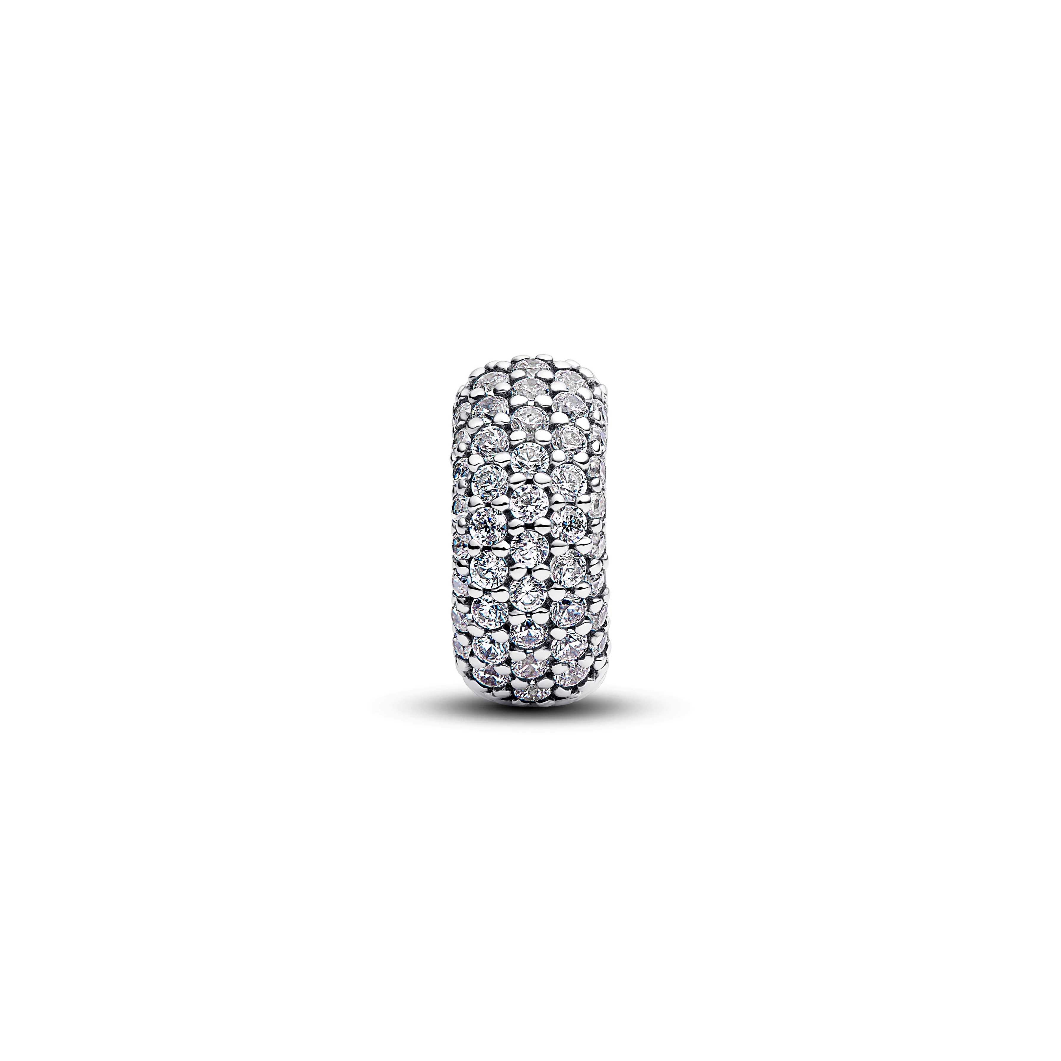 Sterling Silver Clip With Clear Cubic Zirconia And Silicone Grip - Image 4