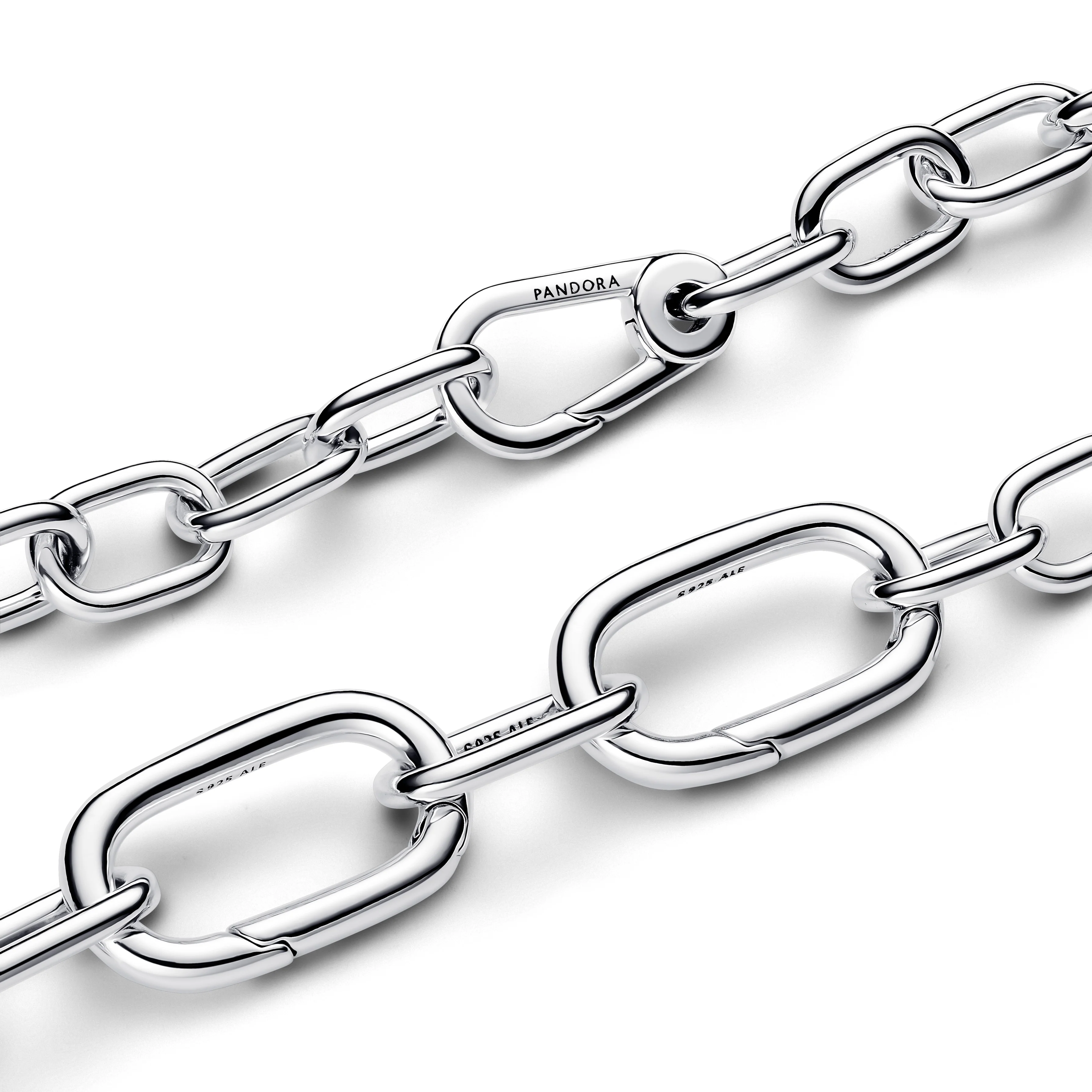 Sterling Silver Link Bracelet With 3 Large Openable Links - Image 4