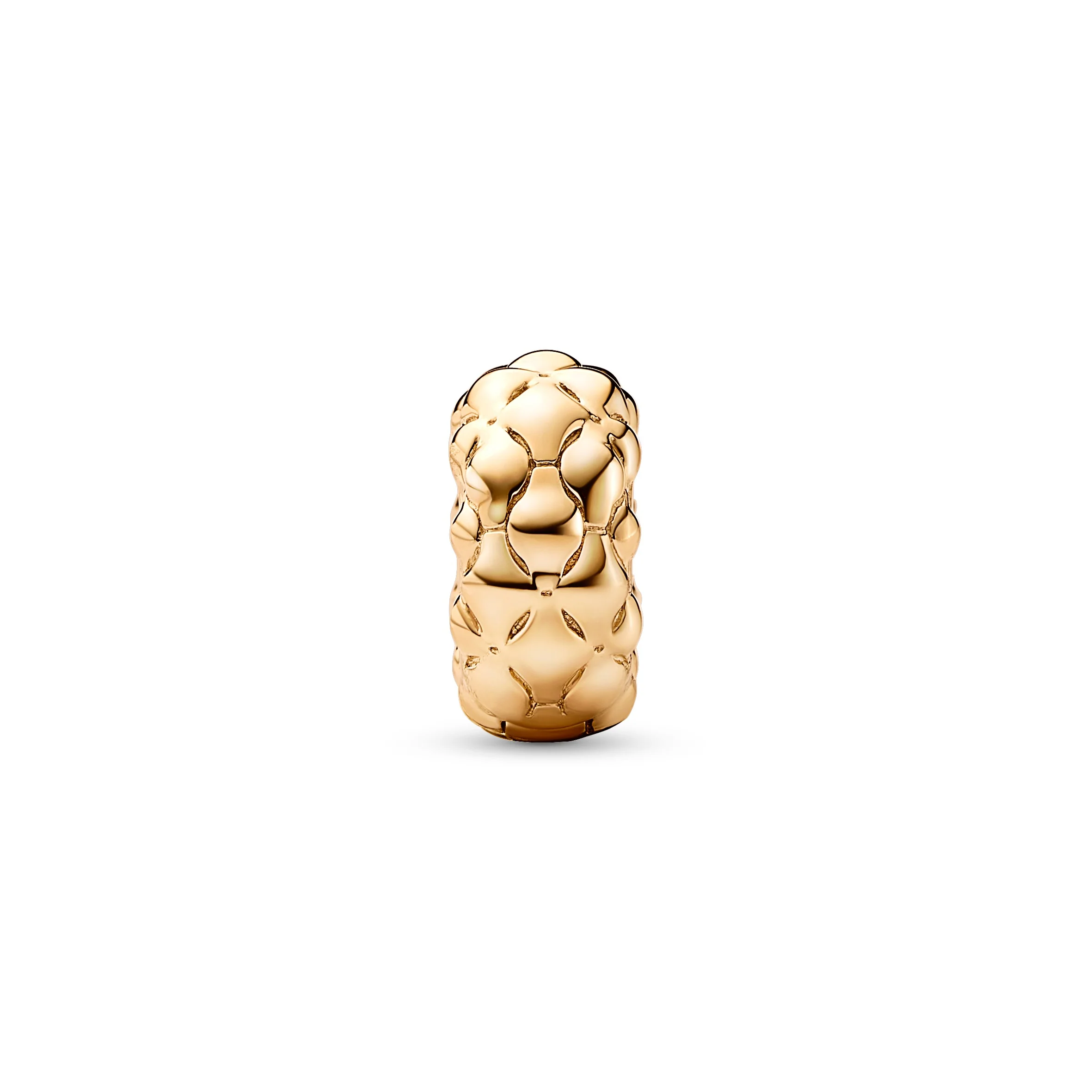 Studded Pattern 14K Gold-Plated Clip With Silicone Grip