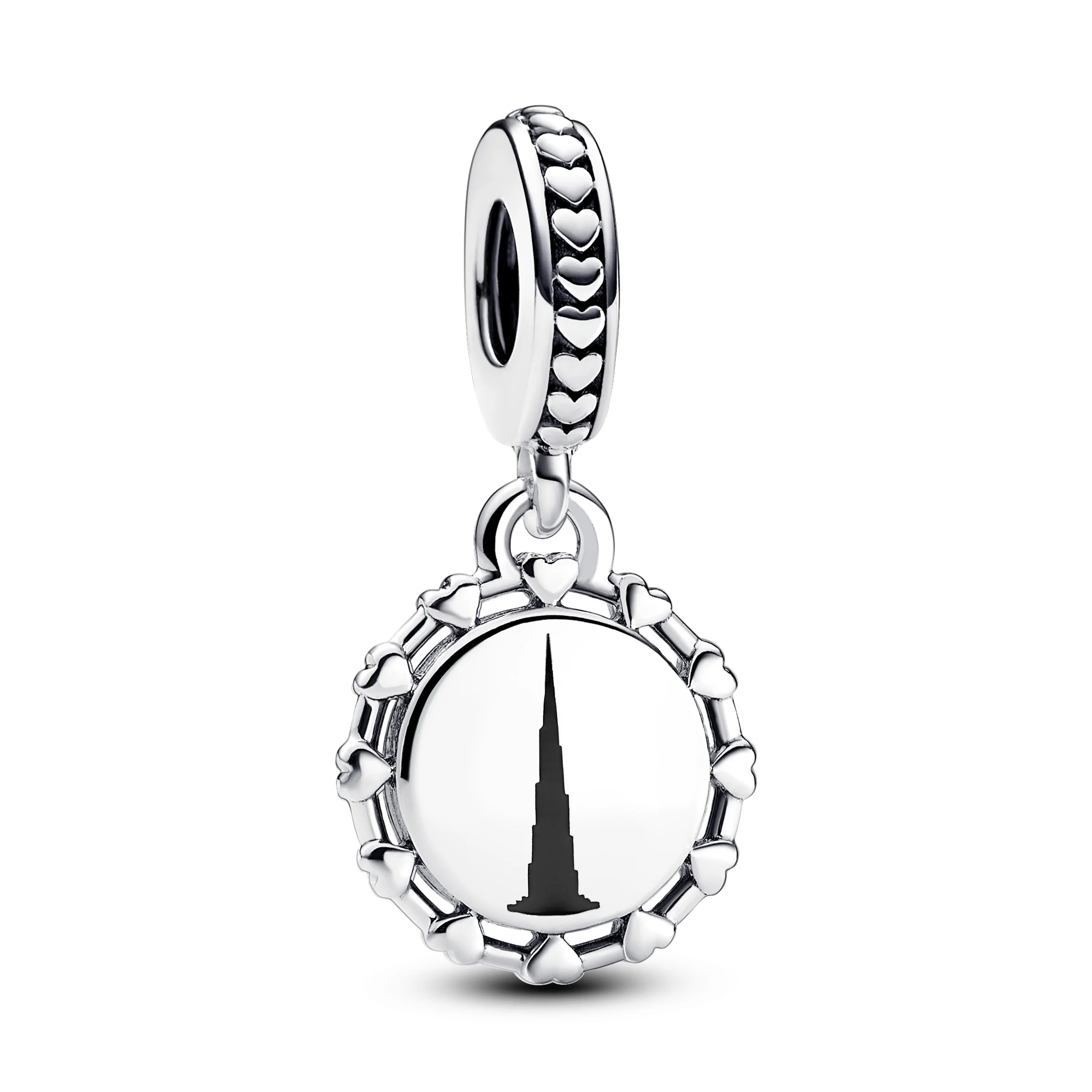 The Burj Khalifa Dubai Sterling Silver Dangle With Black Enamel - Image 3